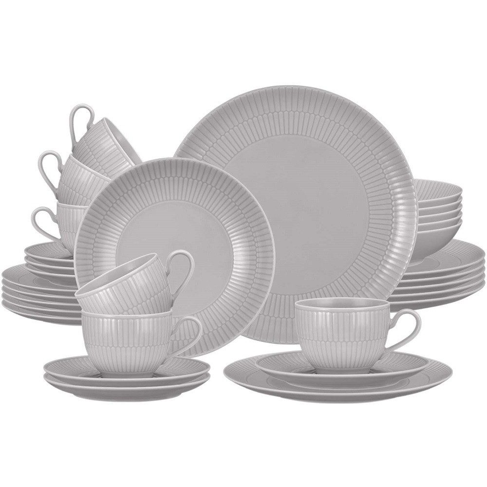 Seltmann Weiden Комбинированное обслуживание Seltmann Weiden Amina silbergrau Комбинированное обслуживание 30 tlg., 6 Personen, Porzellan