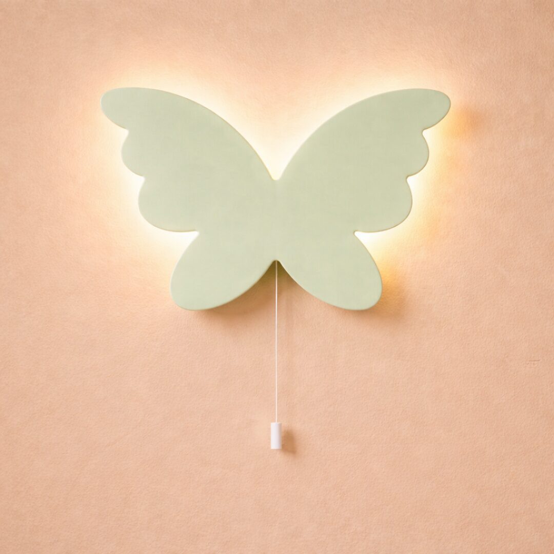 COZYCOLLECTIONS LED Wandleuchte LED-Wandnachtlicht Beige Schmetterling Silhouette 36 cm, LED, Warmweiß, Montessori-inspiriertes Schmetterlingslicht in 10 Farben
