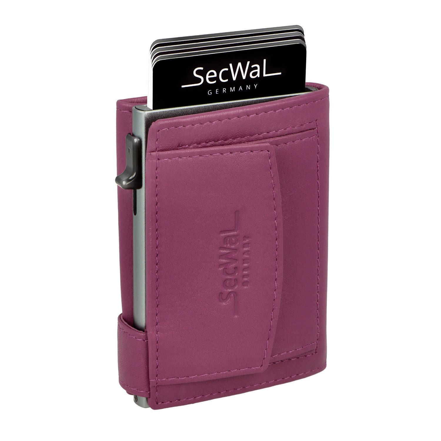 SecWal Geldbörse, Kartenetui mit Münzfach Druckknopf, Slim Wallet, RFID Schutz, Geldbeutel klein, für Damen und Herren