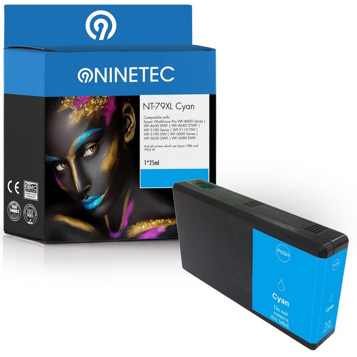 NINETEC ersetzt Epson T7902 79XL Cyan Tintenpatrone
