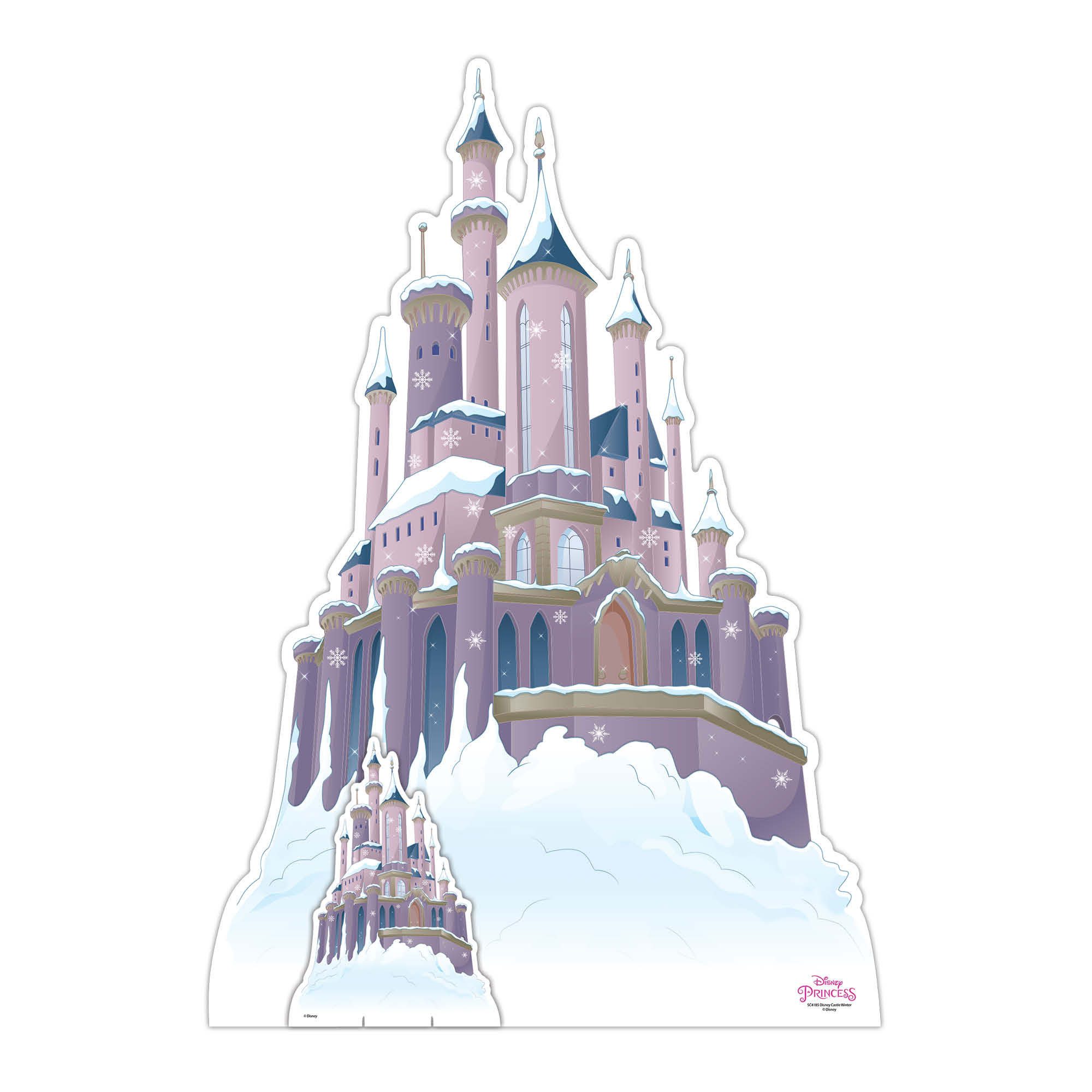 Dekofigur Disney Pappaufsteller Schloss im Winterzauber