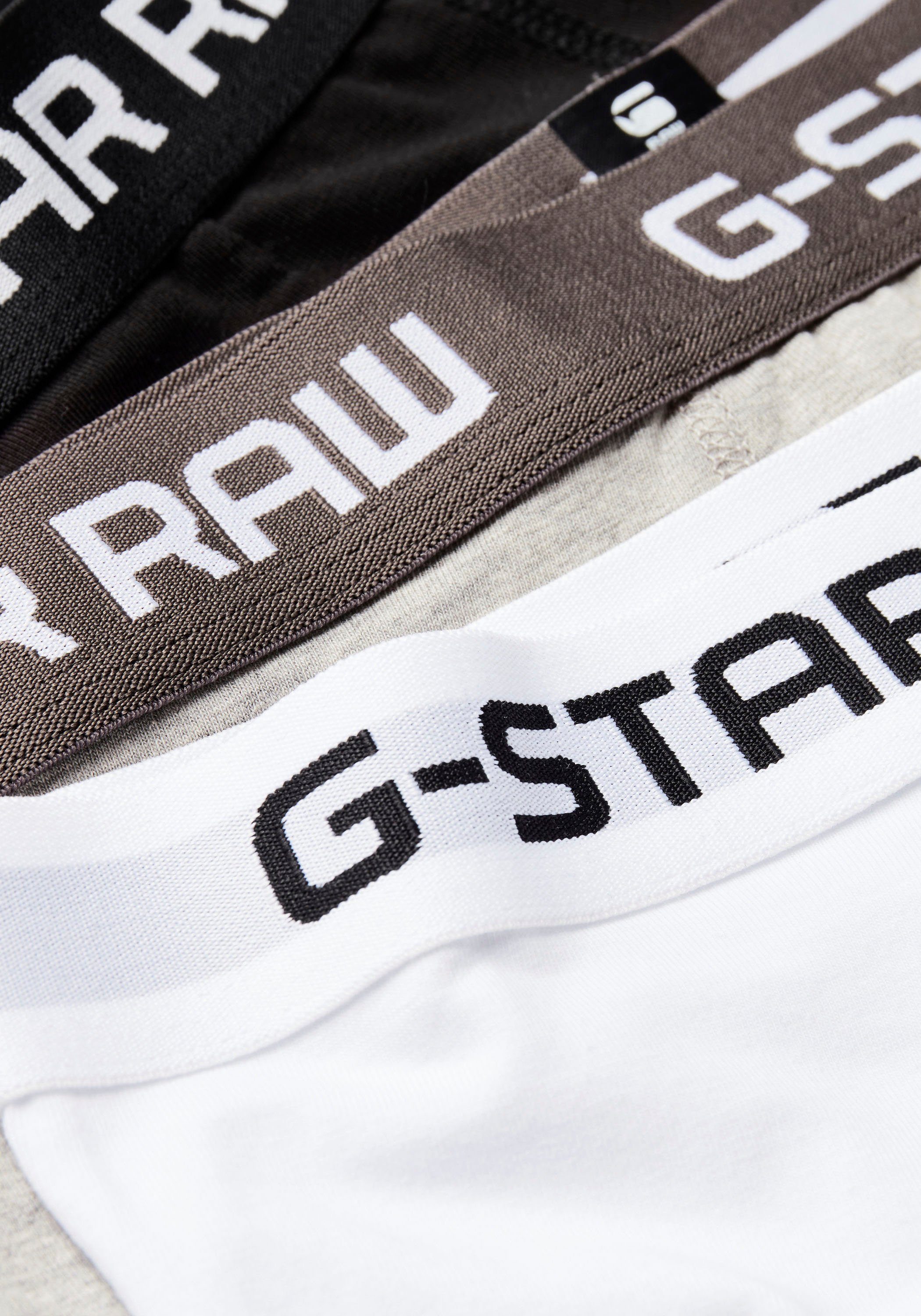 pack 3-St., 3er-Pack) Classic weiß, trunk grau-meliert RAW G-Star (Packung, schwarz, Boxer 3