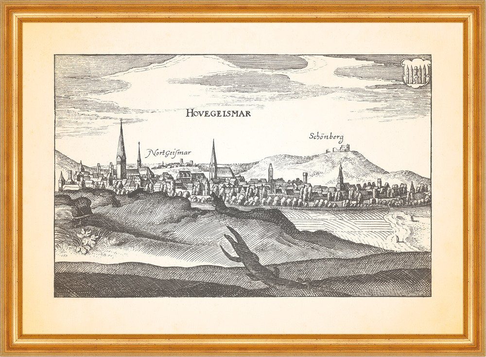 Kunstdruck Hovegeismar Hofgeismar Rötsenke Schönburg Sababurg Lempe Merian 0016 G