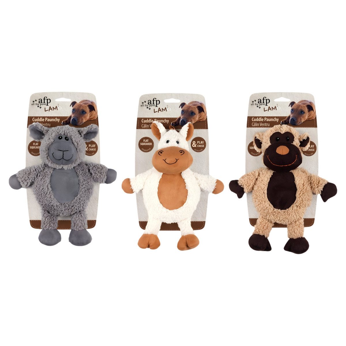 Tierkuscheltier Hundespielzeug Lambswool-Cuddle Paunchy