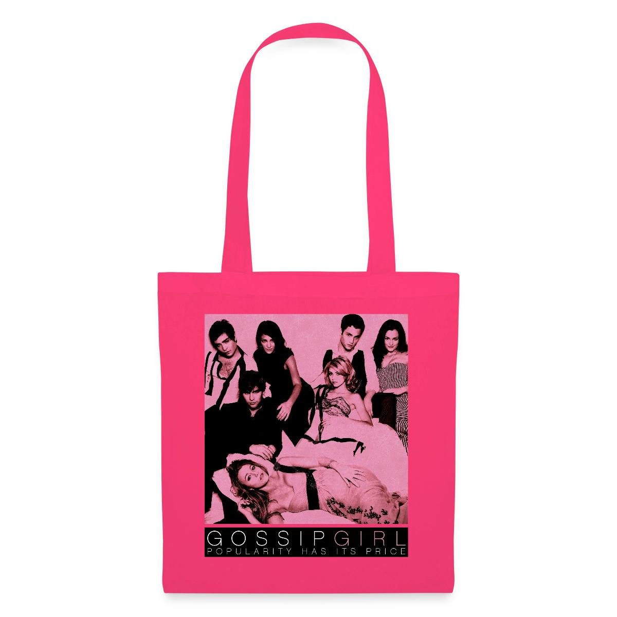 Spreadshirt Henkeltasche Gossip Girl Ikonisches Bild Mit Hauptcharateren Stoffbeutel (1-tlg), Fassungsvermögen: 10 Liter
