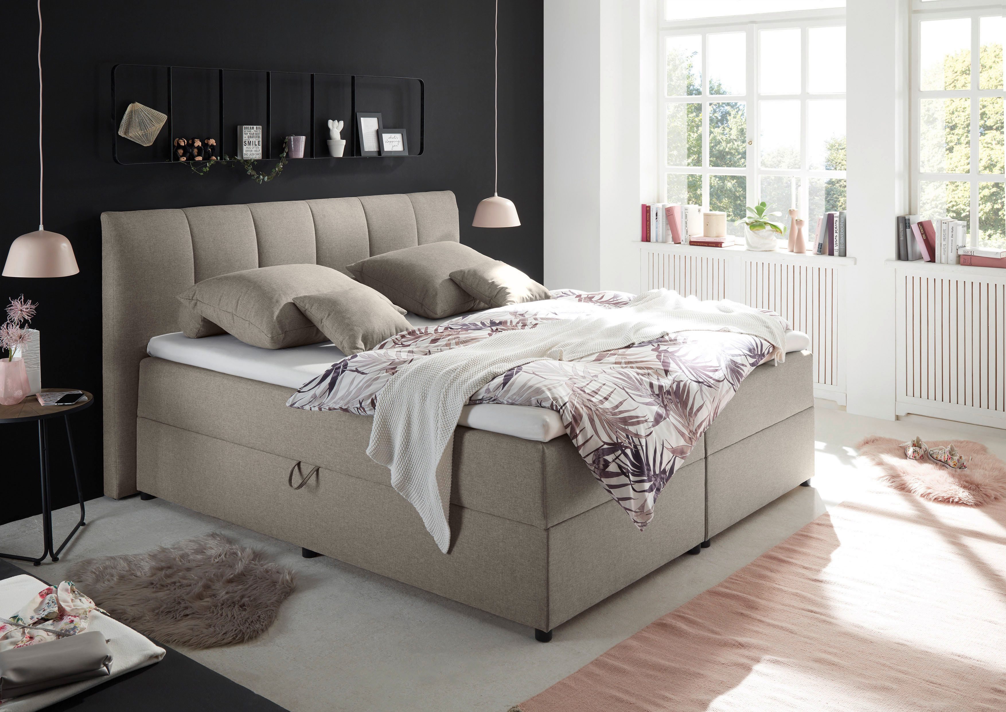 ED EXCITING DESIGN Boxbett "Granada" OTTOs Choice, Topseller inkl. Bettkasten und Topper, erhältlich in den Größen 120x200cm & 180x200cm