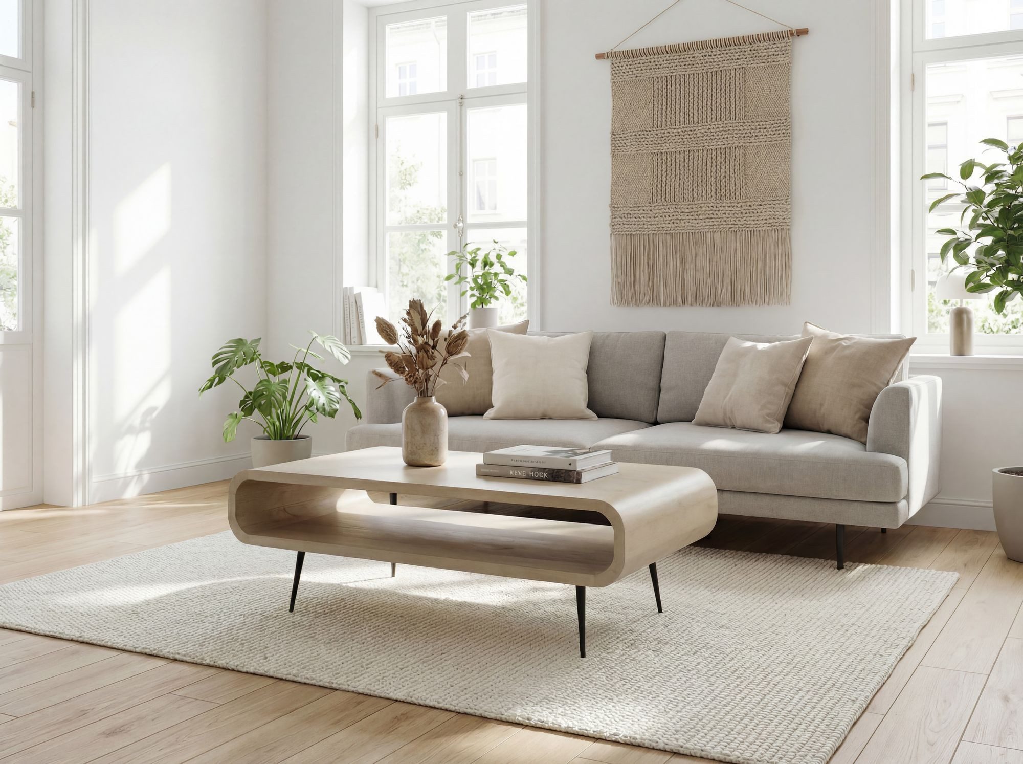 FINEBUY Couchtisch FB116759 Massivholz 90cm Wohnzimmertisch Ablage Beistelltisch Tisch (Rechteckiges Möbelstück im edlen Retro-Stil), Korpus aus Mangoholz auf robustem Metall