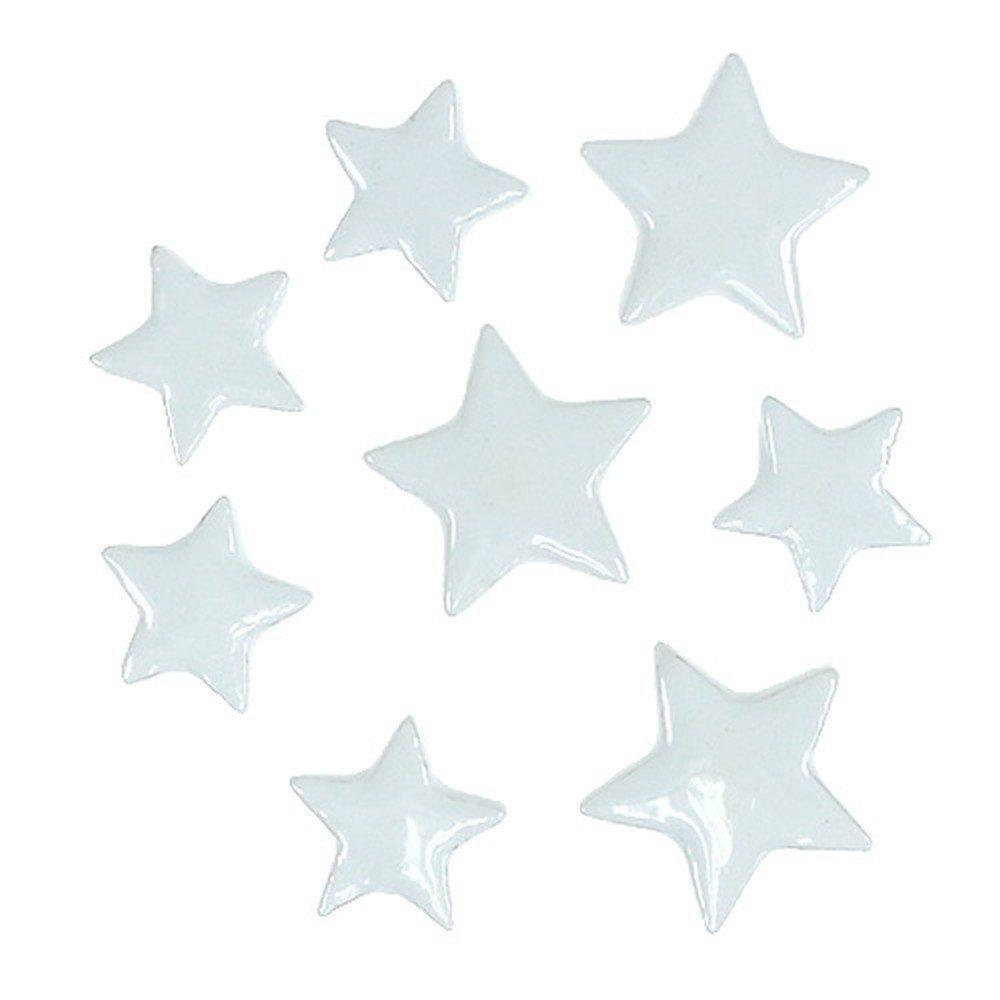 Othmar Decorations Weihnachtsmann Weihnachtsdeko Streusterne Weiß 4-5cm, 72er Set - Festliche, 72 Stück