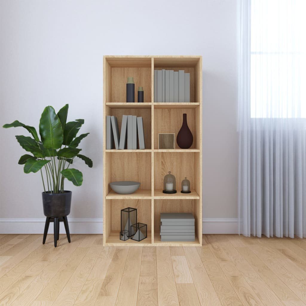 furnicato Bücherregal Bücherregal/Sideboard Sonoma-Eiche 66×30×130 cm Holzwerkstoff | Bücherschränke