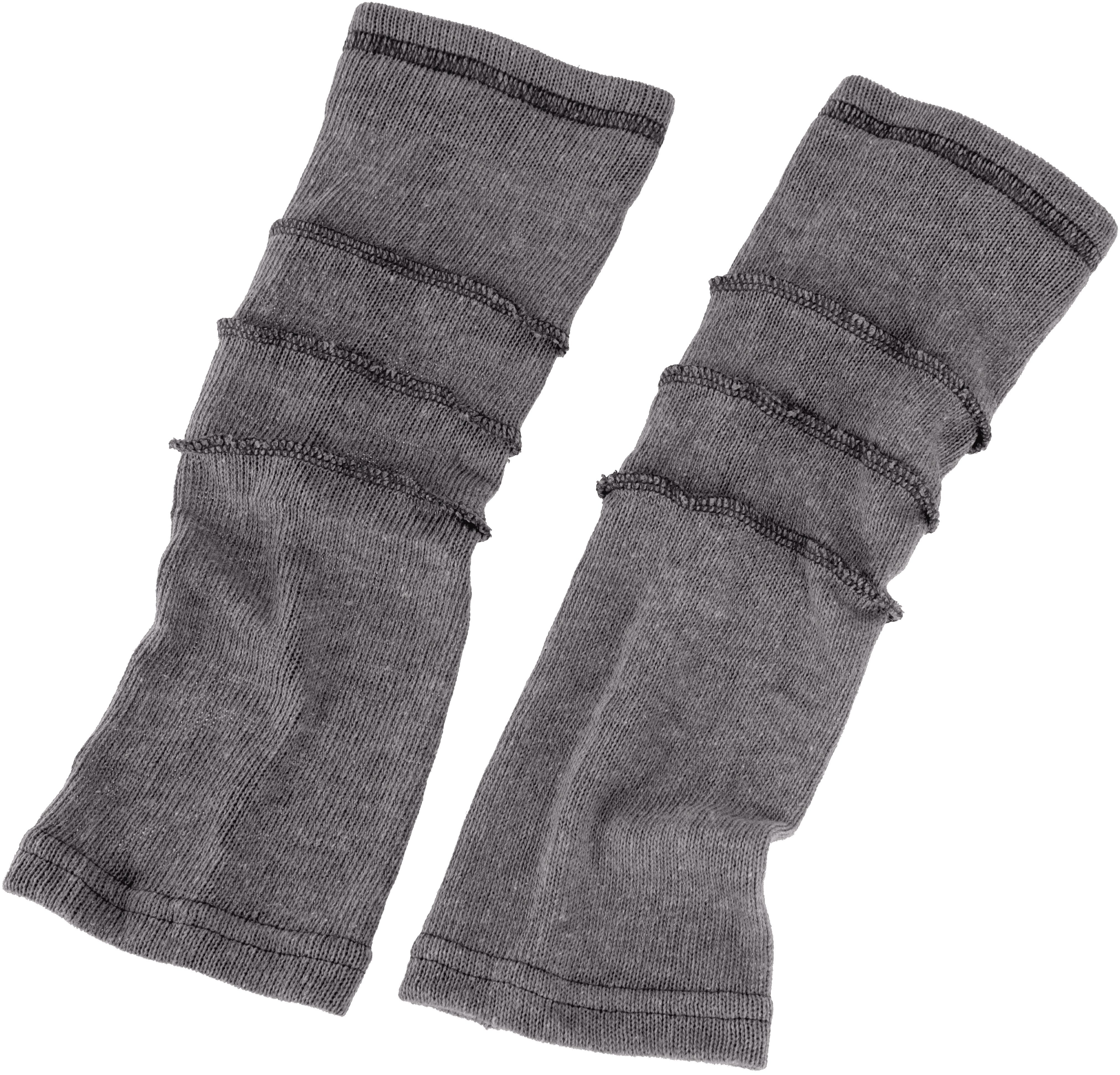 Haussocken Beinstulpen, Feinstrick Stulpen mit Overlock -..