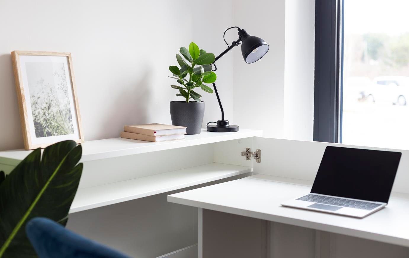 Compleo Schreibtisch Work Concept, (Home Weiß Klappbarer office) Schreibtisch,multifunktionales Sideboard
