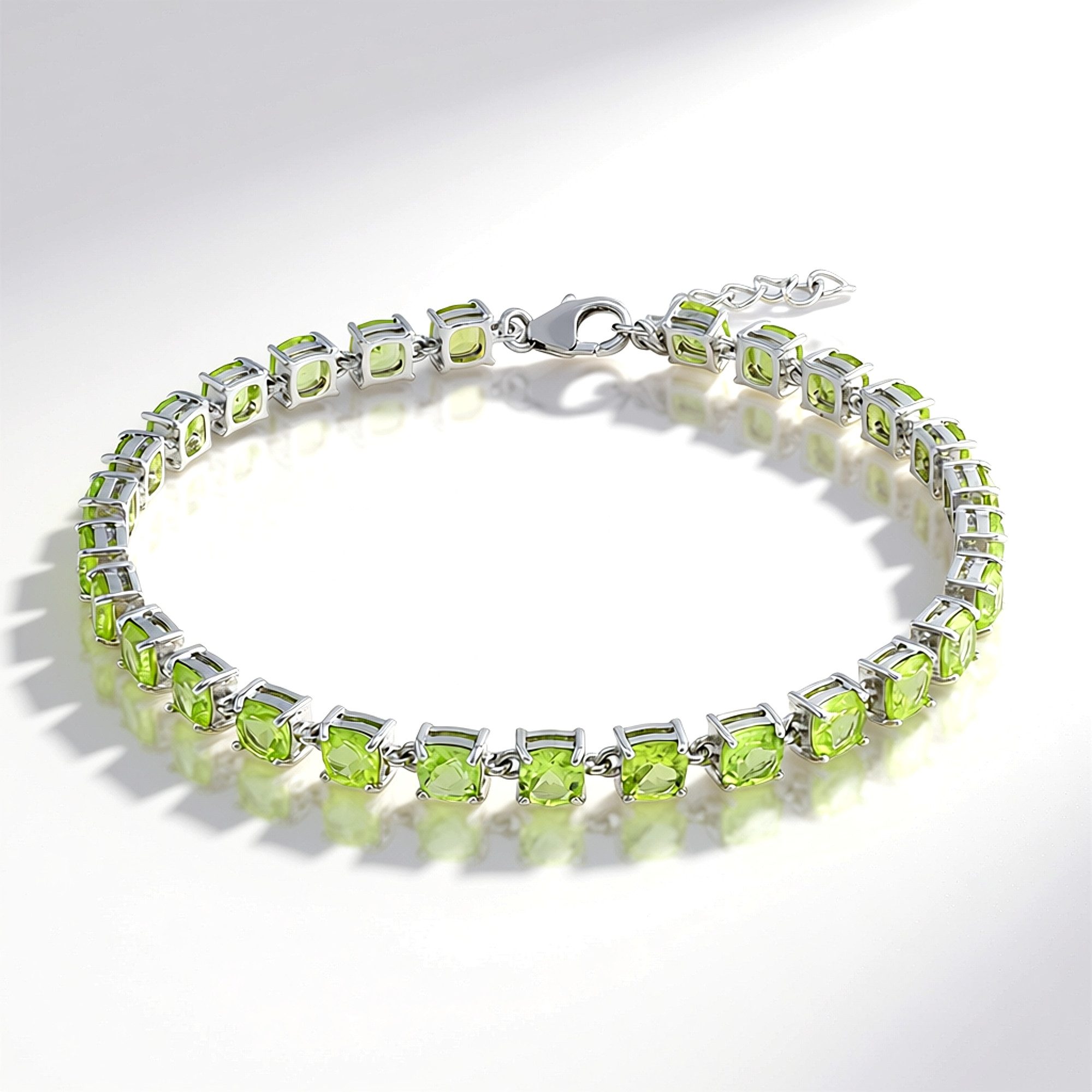 Cavill Silberarmband Armband aus Burma-Peridot und Silber, rhodiniert (1-tlg)