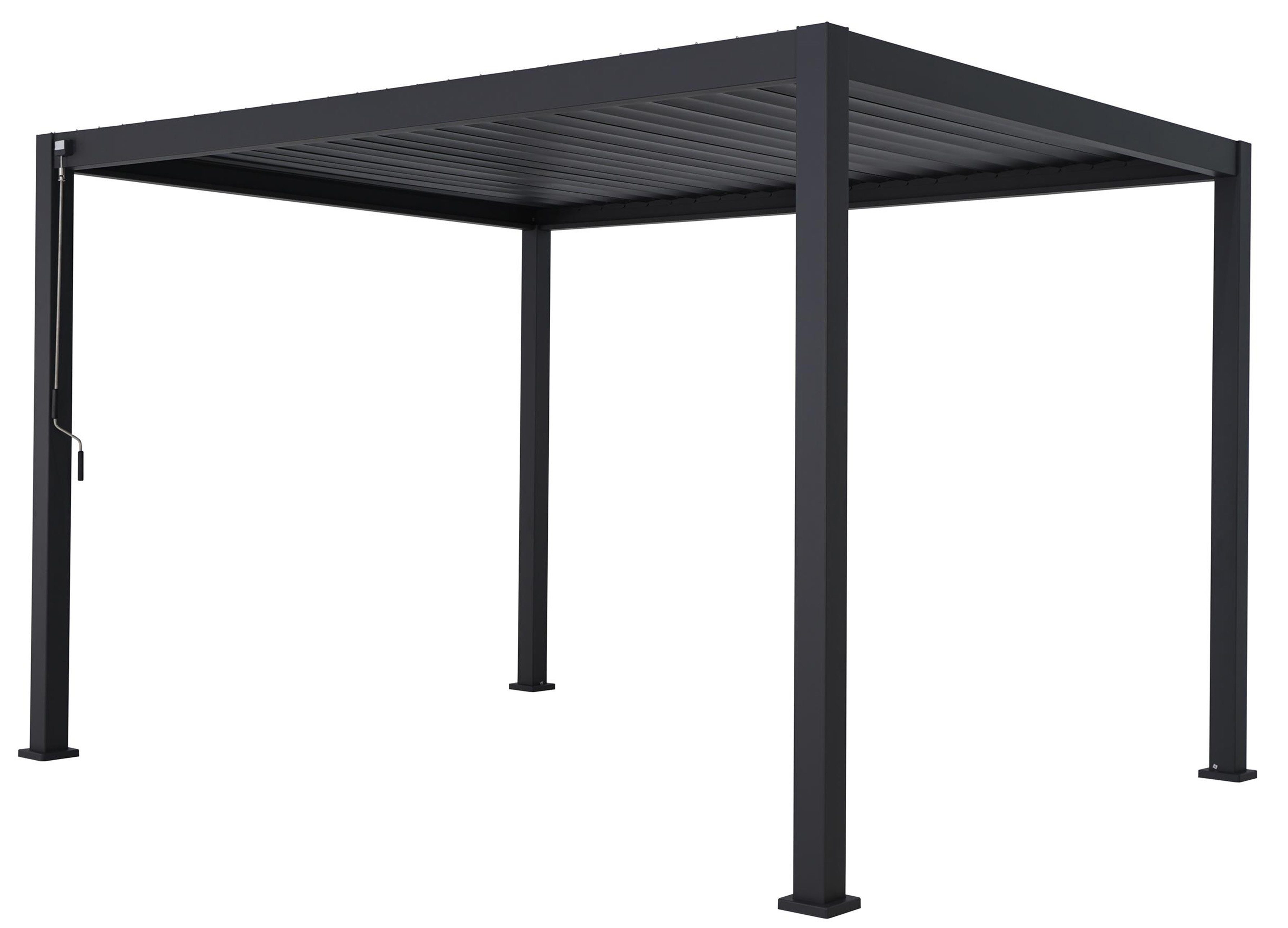 Green Spirit Pergola Lamellendach Pavillon MIRADOR 3x3,6 anthrazit