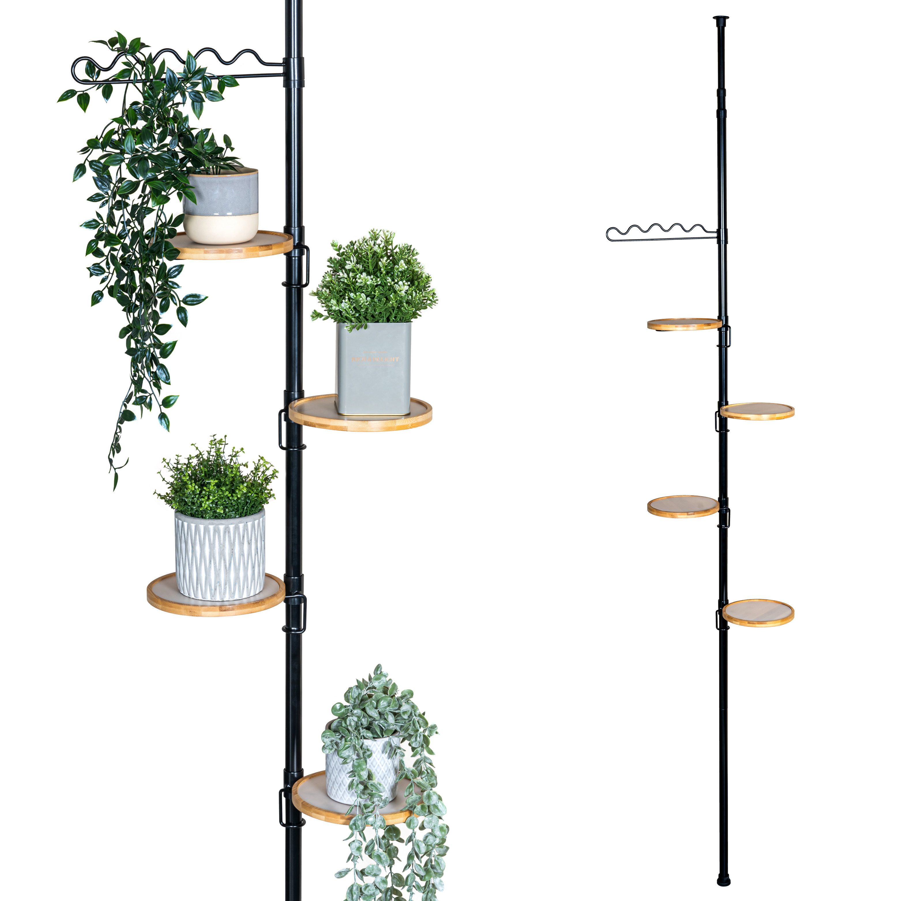 bremermann Blumenständer Teleskop-Blumenregal mit 4 Bambus-Ablagen günstig online kaufen