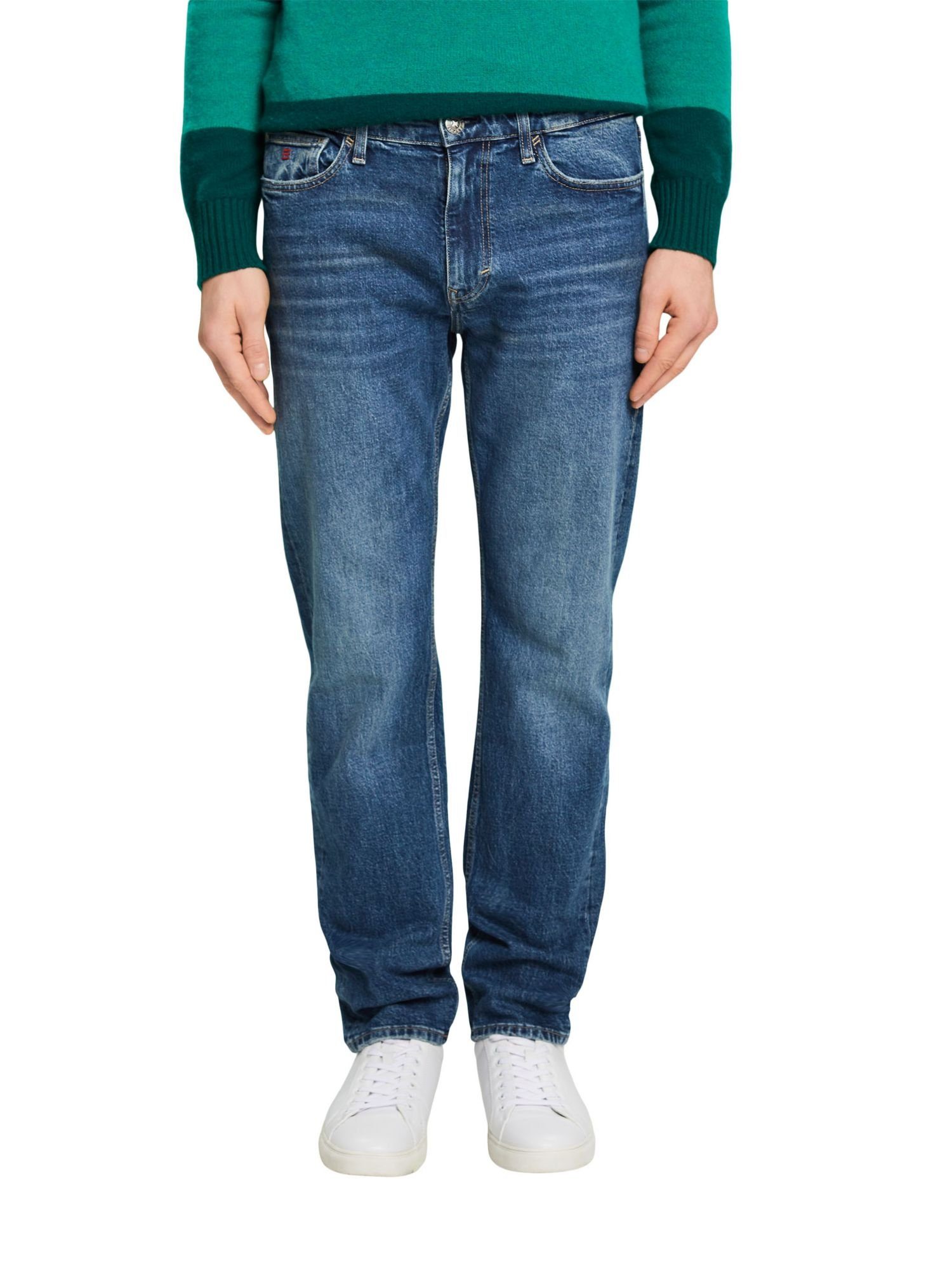 Jeans mittelhohem Gerade mit Esprit Straight-Jeans Bund