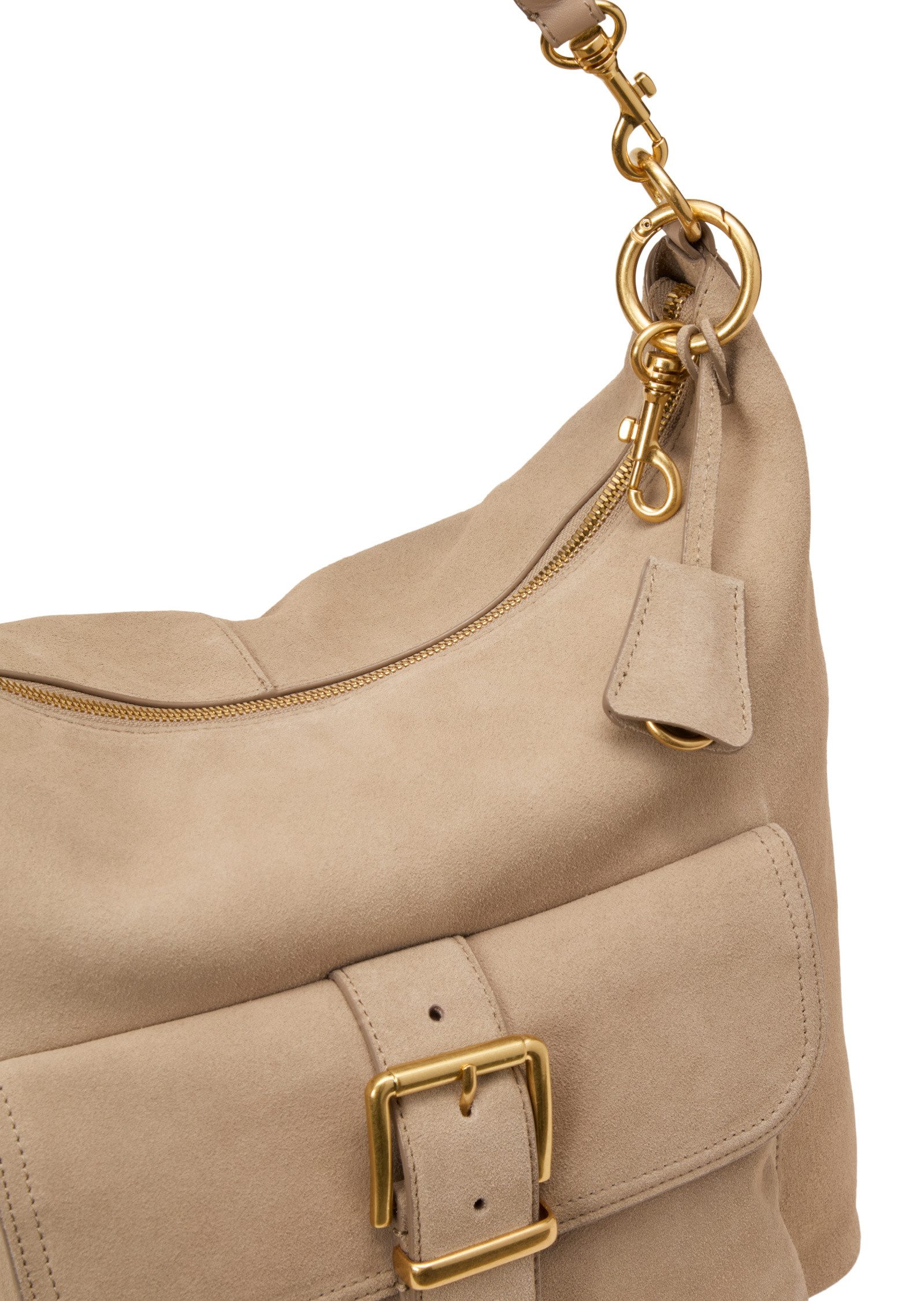 Marc O'Polo Umhängetasche aus softem Velours-Rindleder