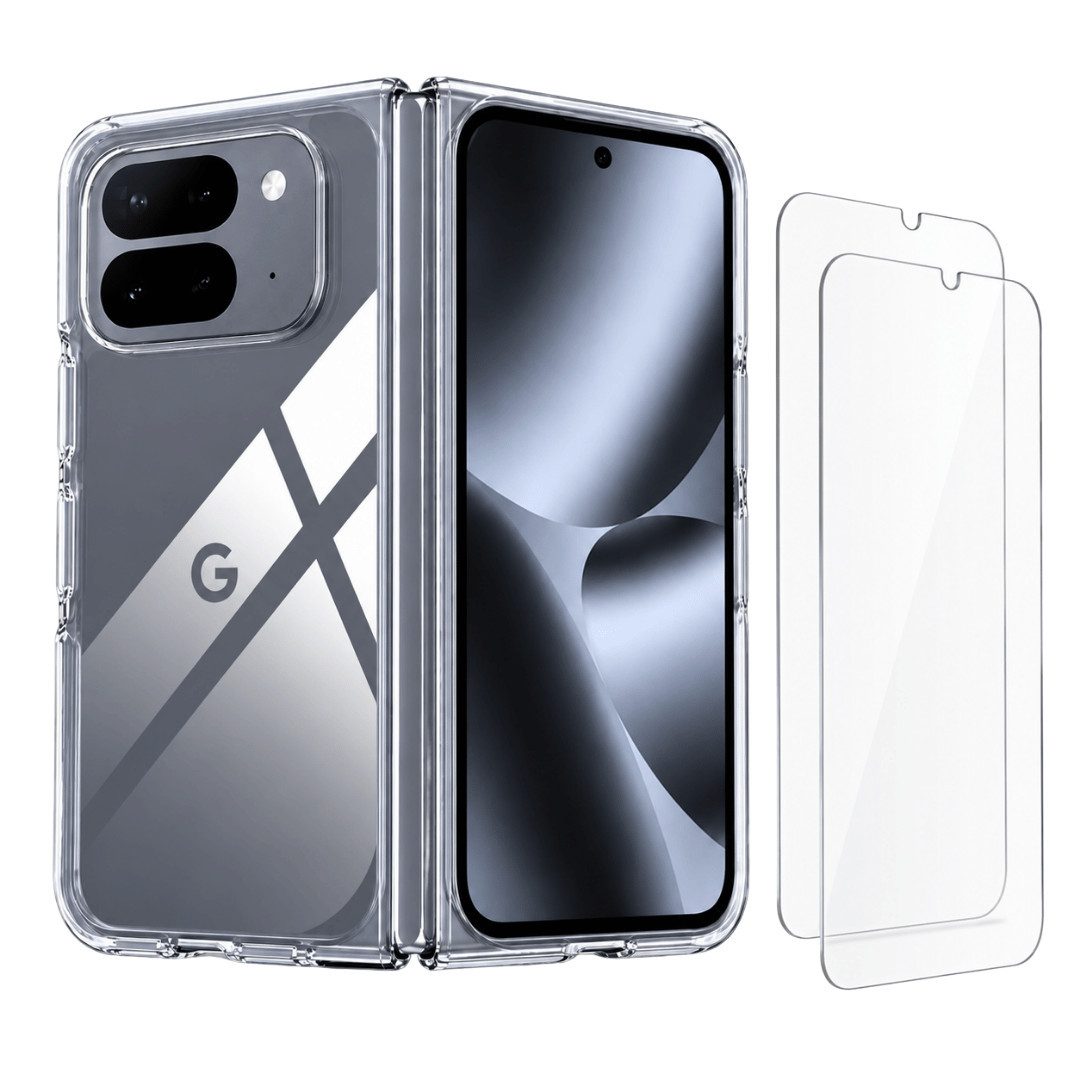 SmartUP Smartphone-Hülle + 2X Schutzglas für Google Pixel 11 Pro Fold Panzerfolie Display Case 8,0, integrierter Kameraschutz, präzise Aussparungen