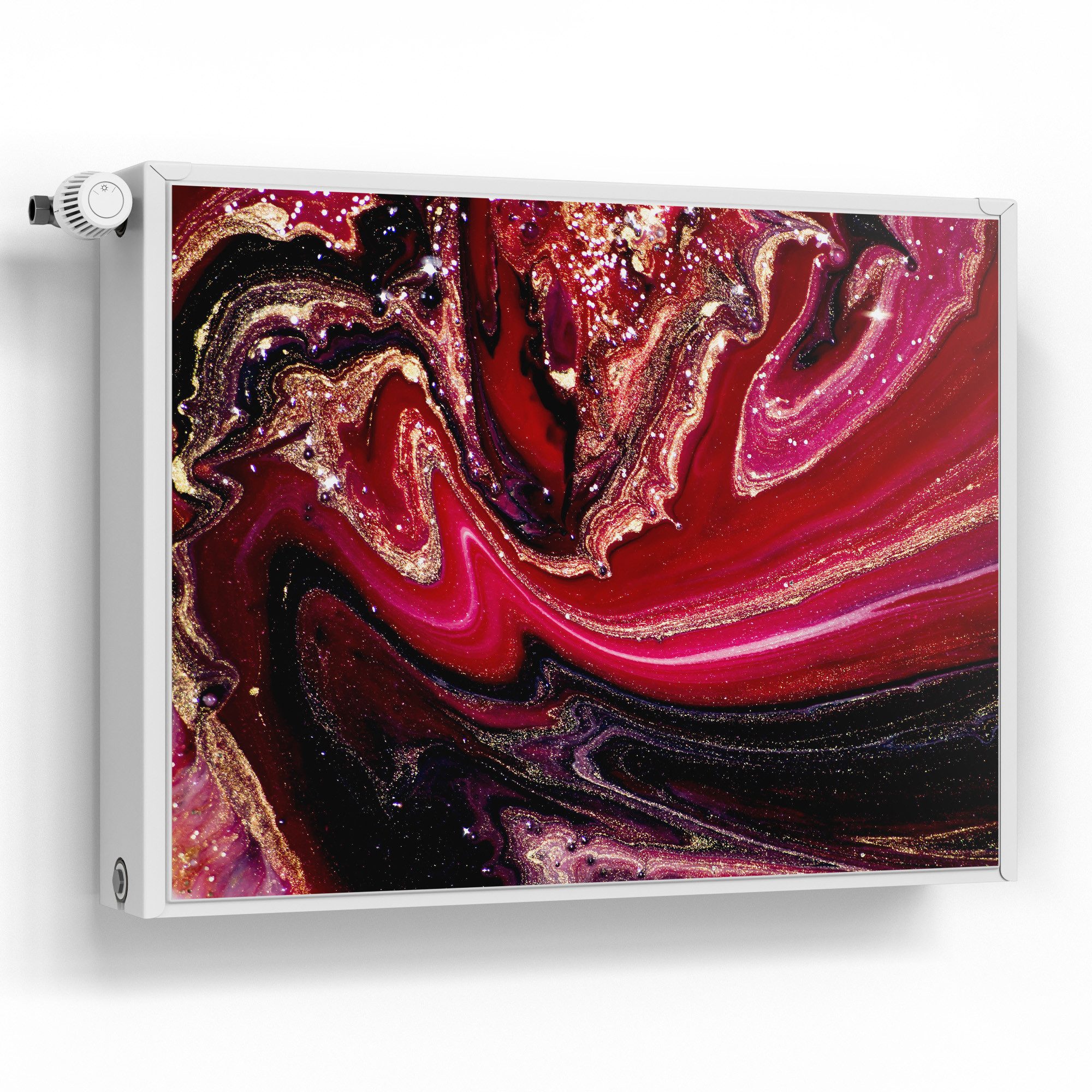 DEQORI Magnetfolie 'Marmor-Lavafluss', beschreibbar Heizung Magnetmatte magnetisch Magnetfolie