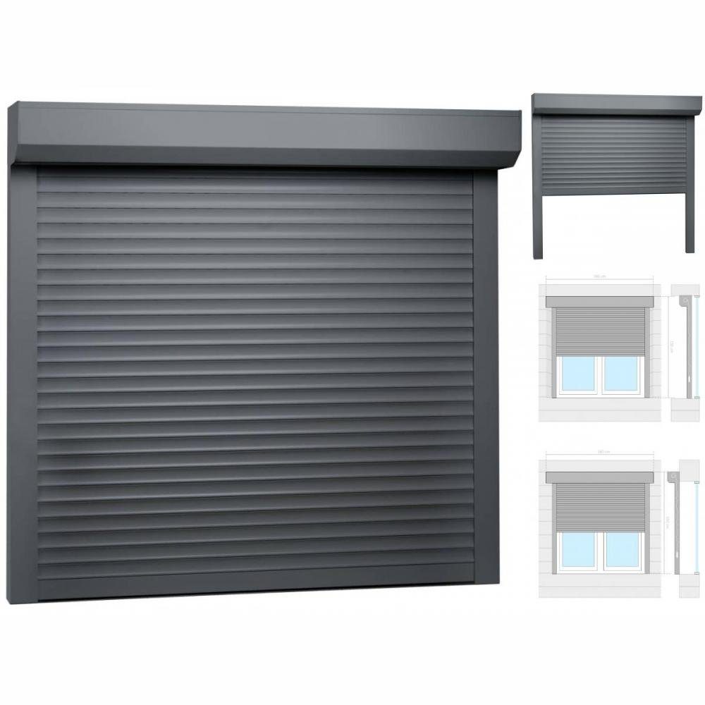 vidaXL Jalousie Rollladen Aluminium 160 x 150 cm Anthrazit