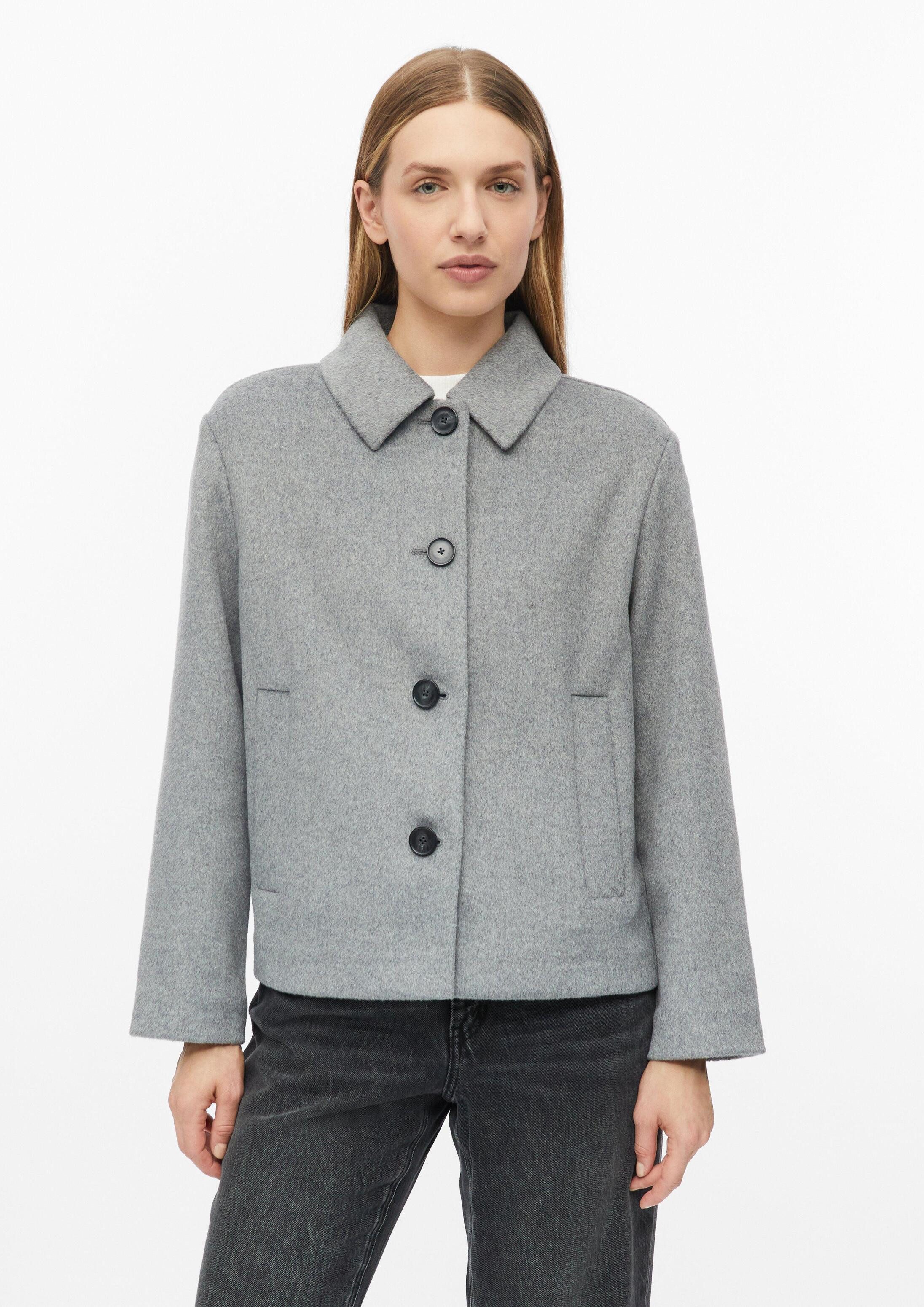 s.Oliver Hemdjacke Outdoor-Jacke Kurze Jacke aus Wollmix