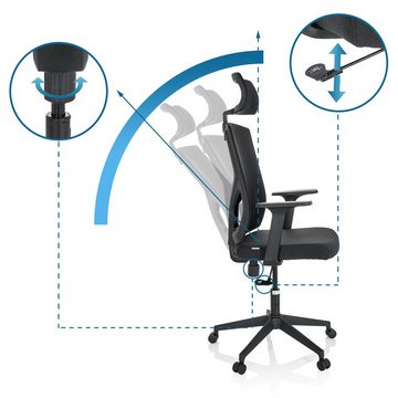 hjh OFFICE Drehstuhl Home Office Bürostuhl BRETON B Stoff/Netzstoff (1 St), Schreibtischstuhl ergonomisch
