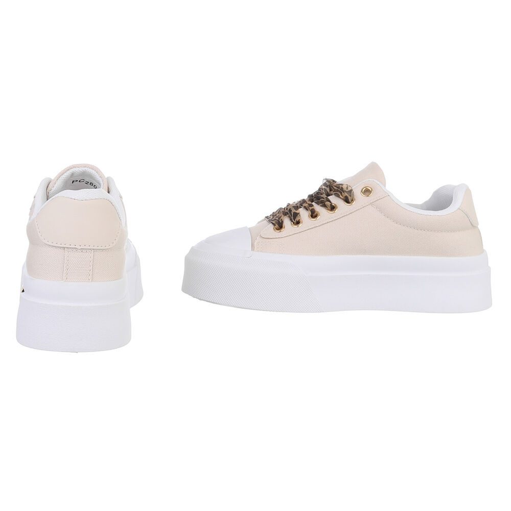 Ital-Design Damen High-Top Freizeit Sneakerboots (88671537) Flach Sneakers High in Beige