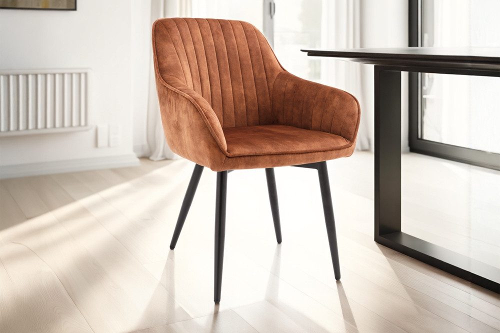 riess-ambiente Polsterstuhl TURIN rost braun / günstig online kaufen