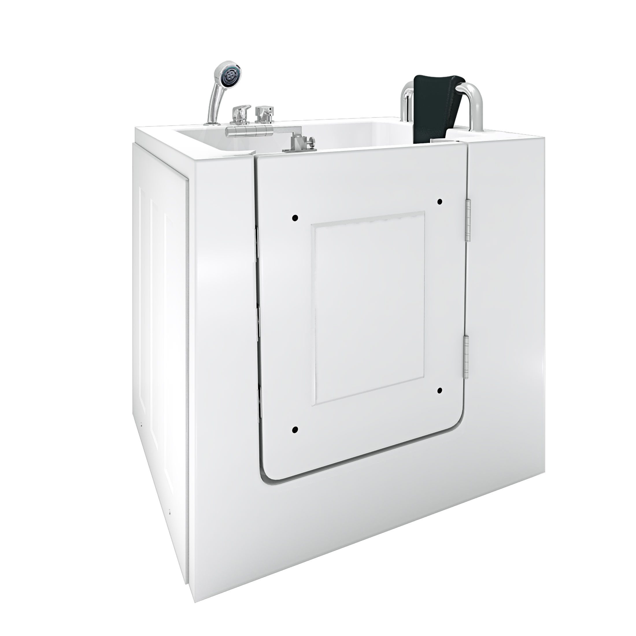 AcquaVapore Badewanne Senioren Sitzbadewanne Badewanne mit Tür S02-C-R 100x78 cm, (1-tlg), mit Ablaufgarnitur