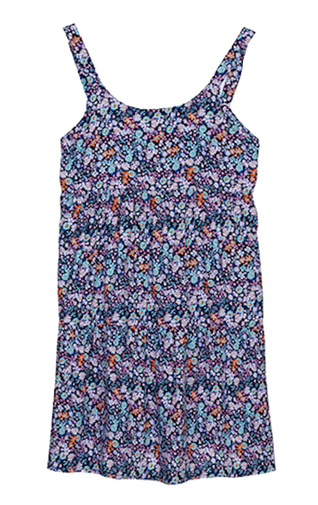 LOSAN A-Linien-Kleid Losan Mädchen Sommerkleid Trägerkleid Blumendruck azul muestra (kein Set, 1-tlg) Markenlabel