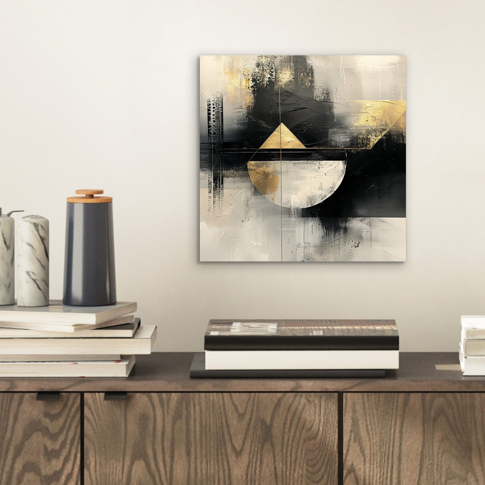MuchoWow Metallbild Abstrakt - Schwarz - günstig online kaufen
