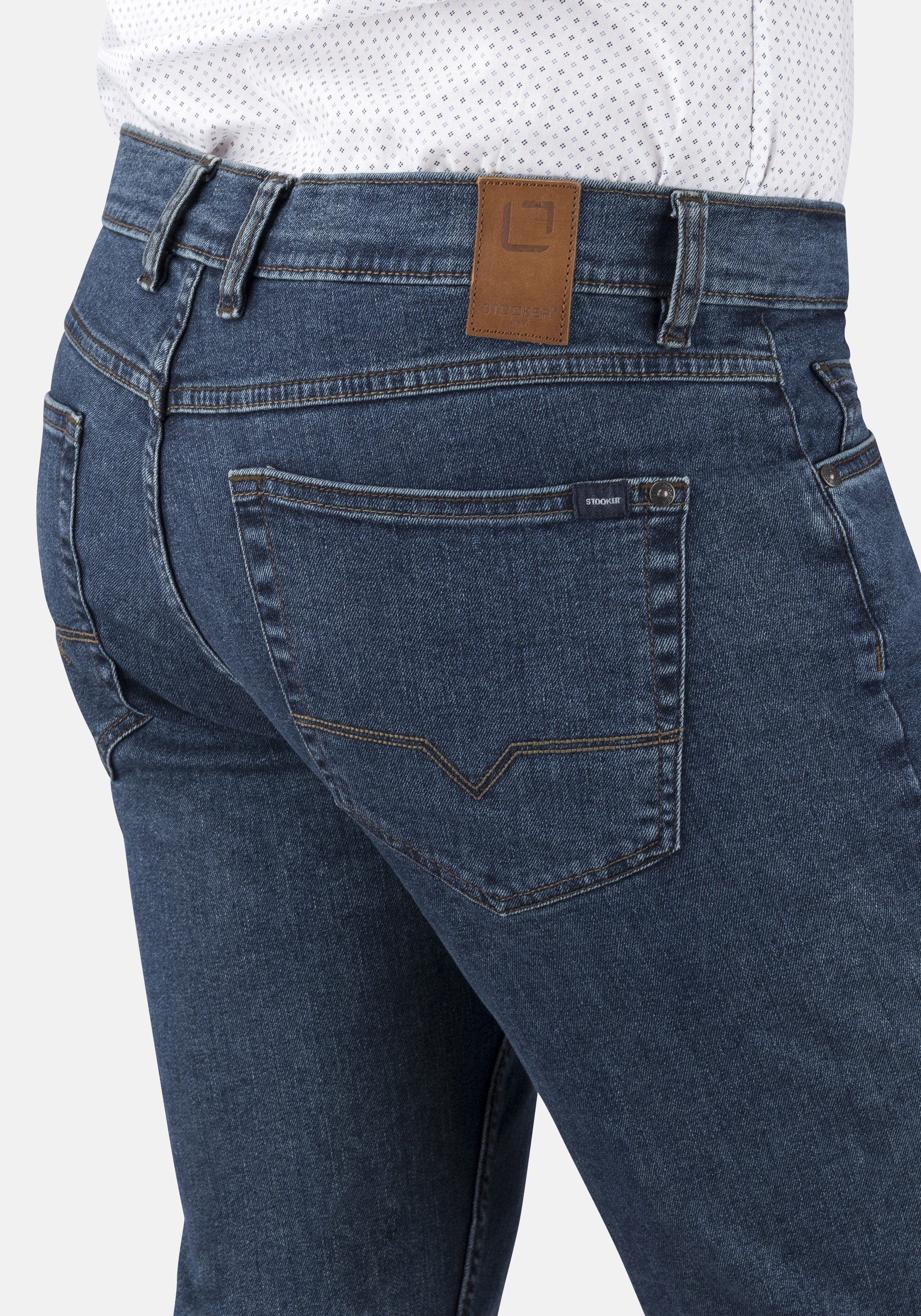 Stooker Men 5-Pocket-Hose Frisco Denim Straight Fit Jeans Straight Fit Casual Clean Wash Twill Coloured Comfort Flex! für Herren