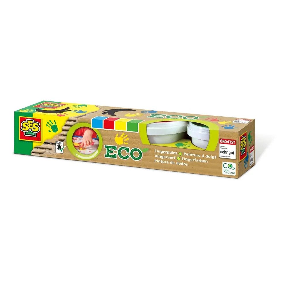 SES Creative Buntstift Fingerfarbe Eco 4 Farben