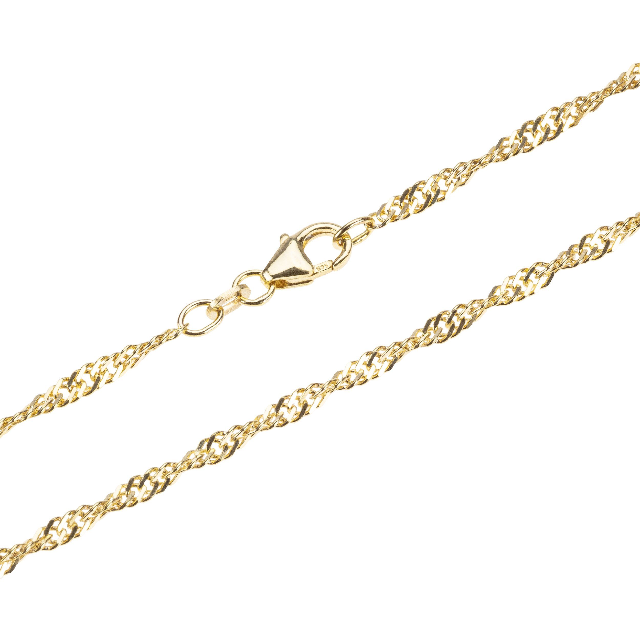 Valentinstagsgeschenk NKlaus Goldarmband 19cm Armband Singapur Kette 585 Gelb Gold Damen A, 585 Gelb Gold 14 Karat, 14 Karat