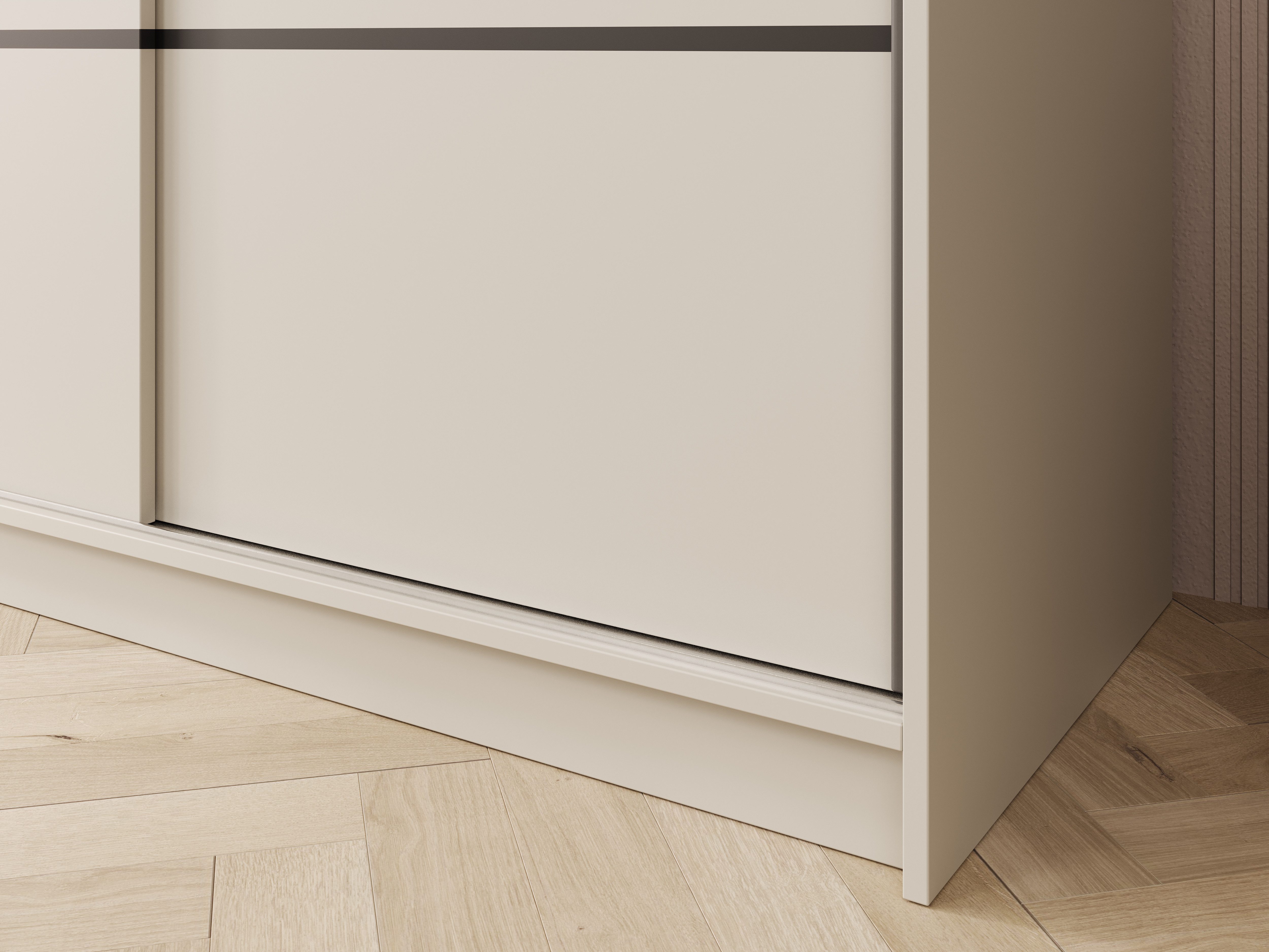 MOEBLO Schiebetürenschrank Tagra 200 (3 Türen, 11 Einlegeböden, Kleiderstange, Laminat, Modernes Design, Schwebetürenschrank Schrank Garderobe Schiebtüren Schla – Bild 4 von 5
