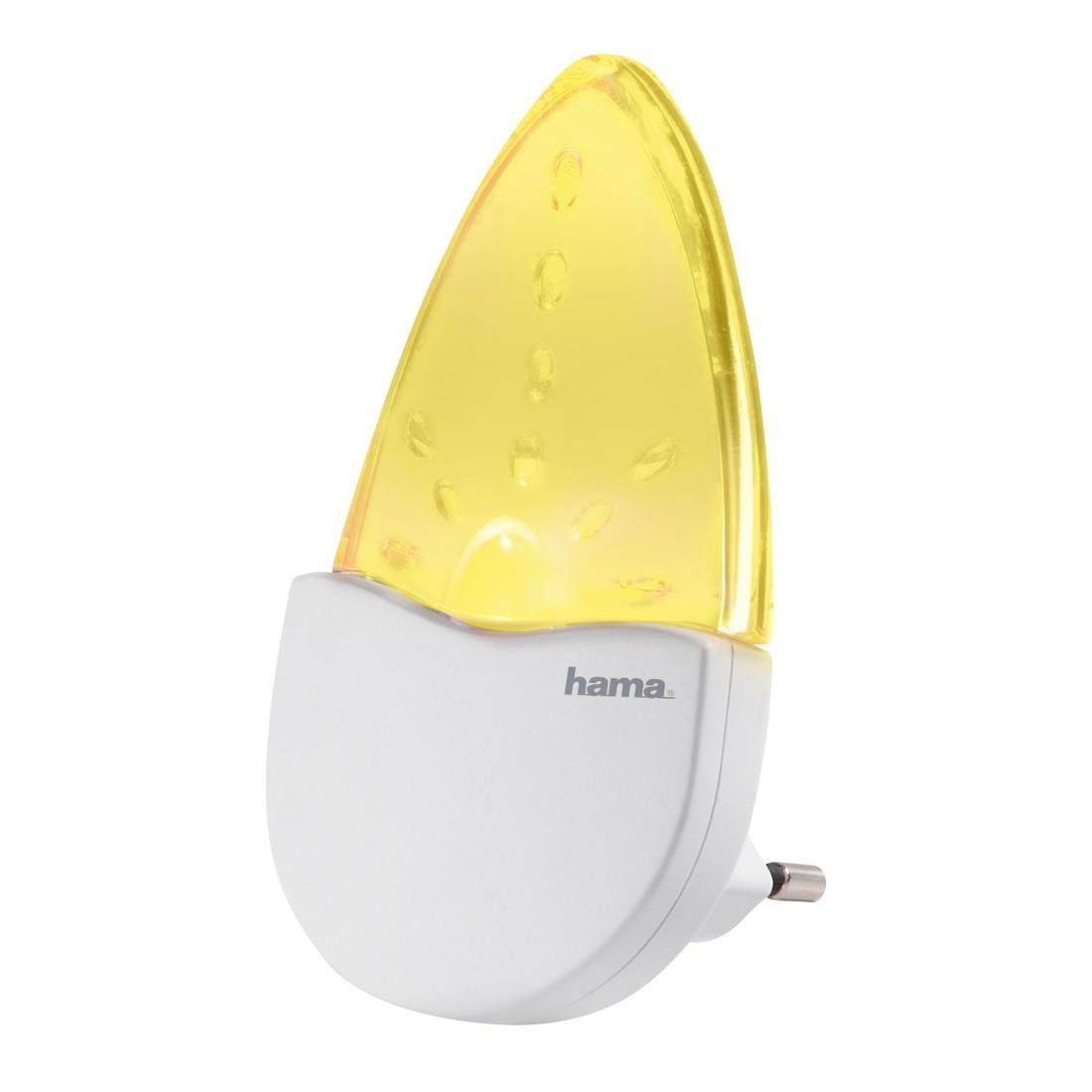 Hama LED Nachtlicht Nachtlampe Steckdose Schlafzimmer, Nachtlichtfunktion, integriert, LED für Bernstein, Kinder, Baby, fest bernsteinfarben