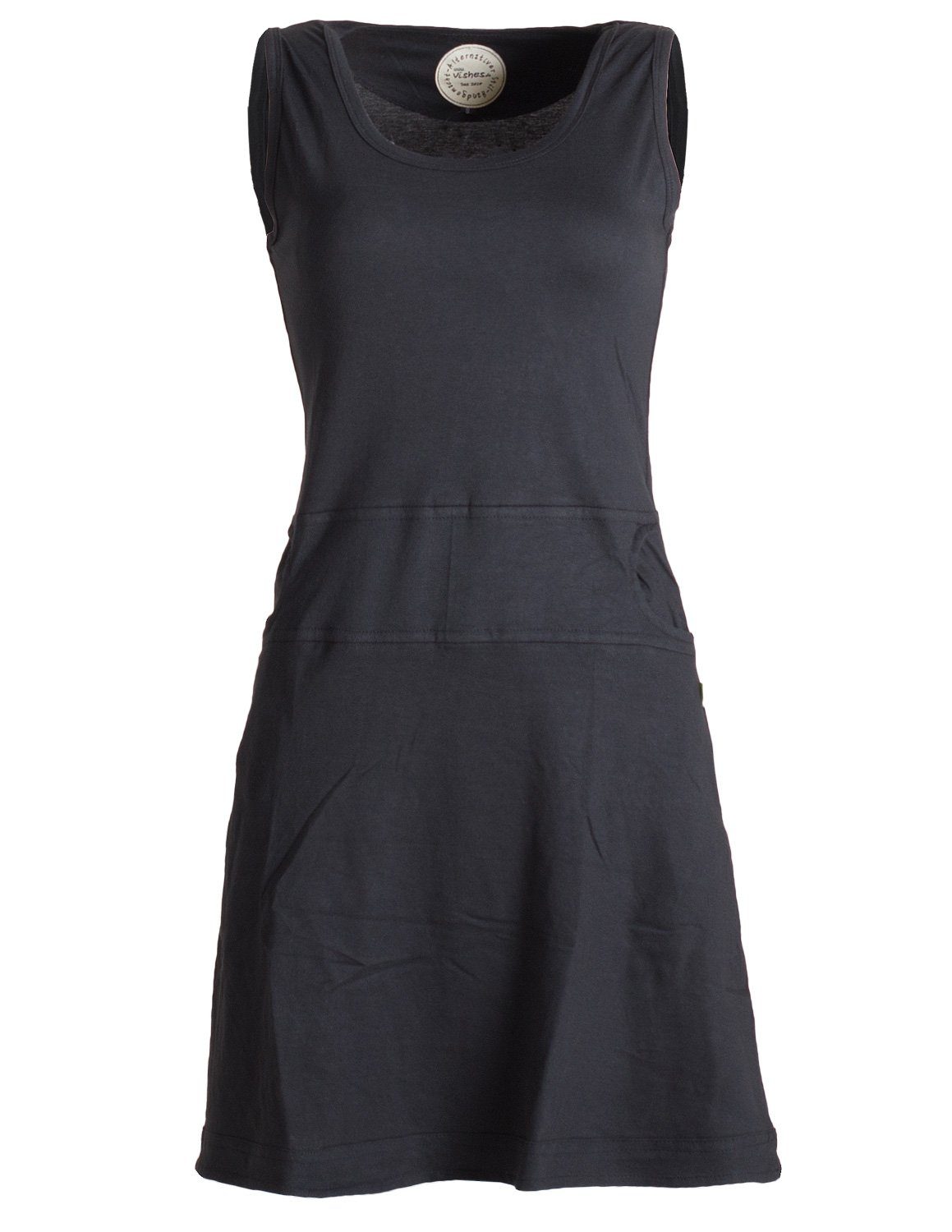 Sommerkleid Armloses Kleid aus Biobaumwolle seitliche Taschen