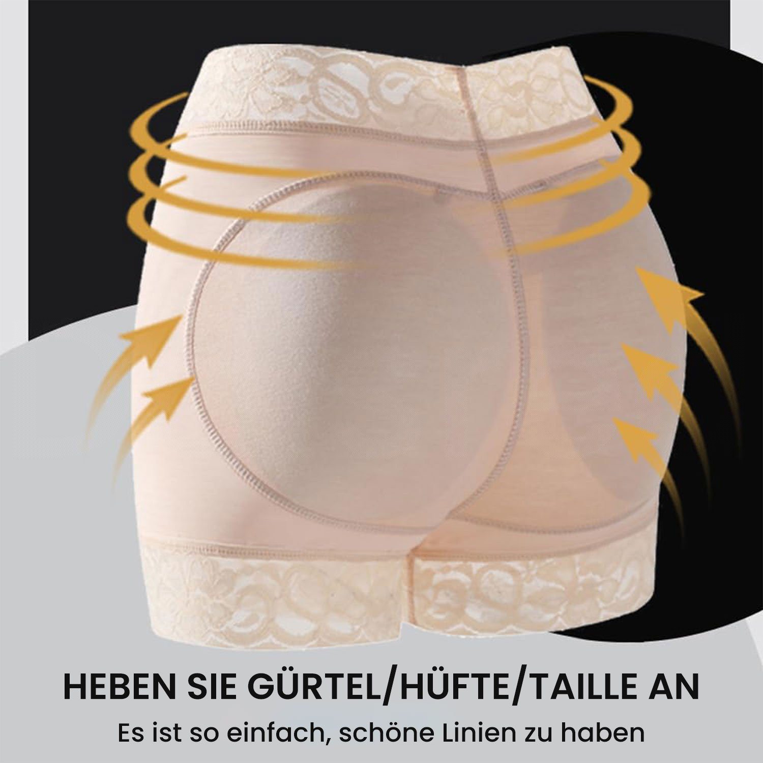 Daisred Shapingslip Damen Enhancers Fake Schwarz Butt Ass HöSchen Hüfte Lifter