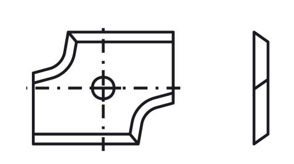 Stück R=2,0mm Wendeplattenfräser d=4,0mm 4 Tigra 28 T04F Blankett 30x14x2,0mm