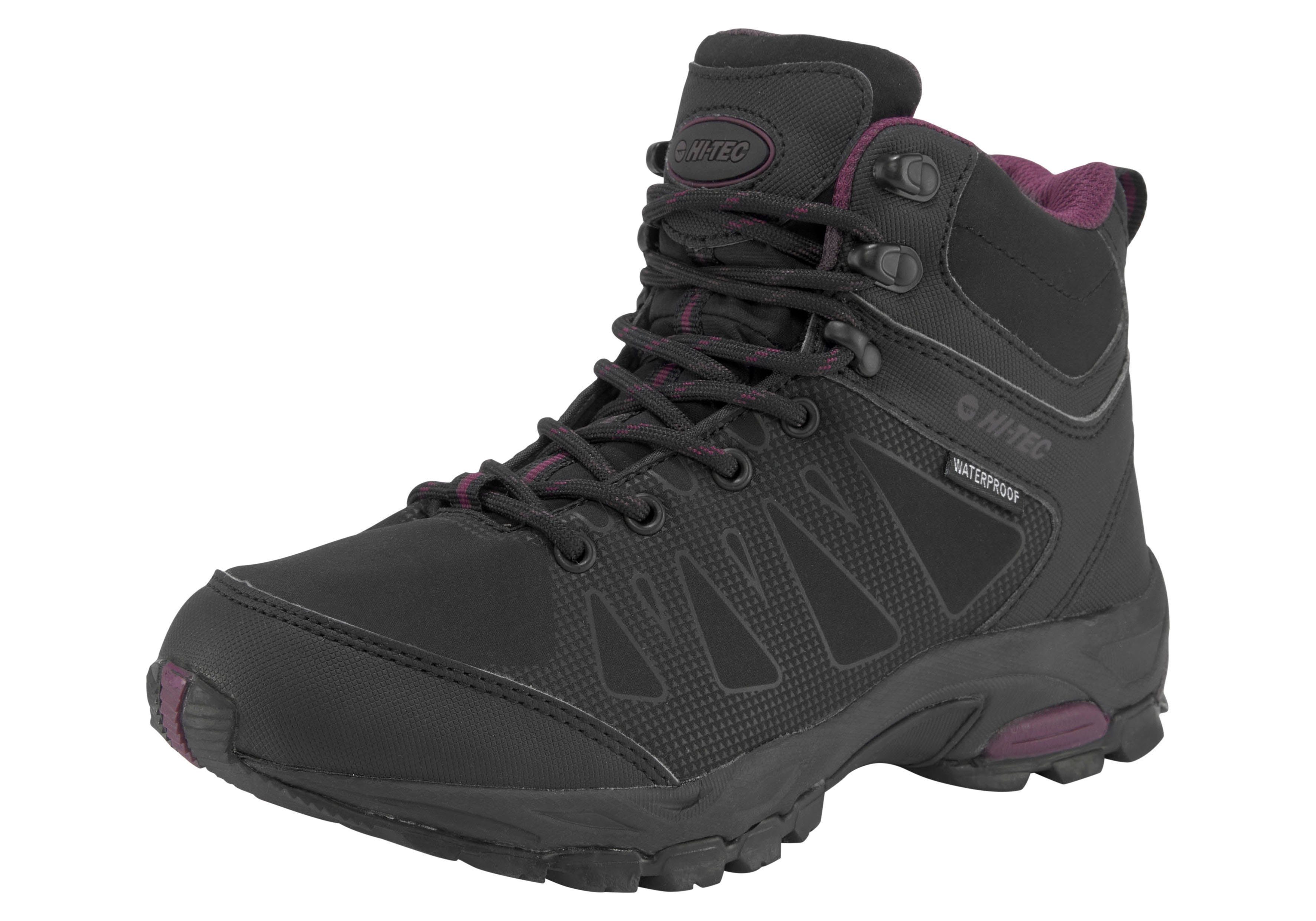 Waterproof RAVEN Hi-Tec W schwarz-lila Wanderschuh wasserdicht MID HI-TEC work