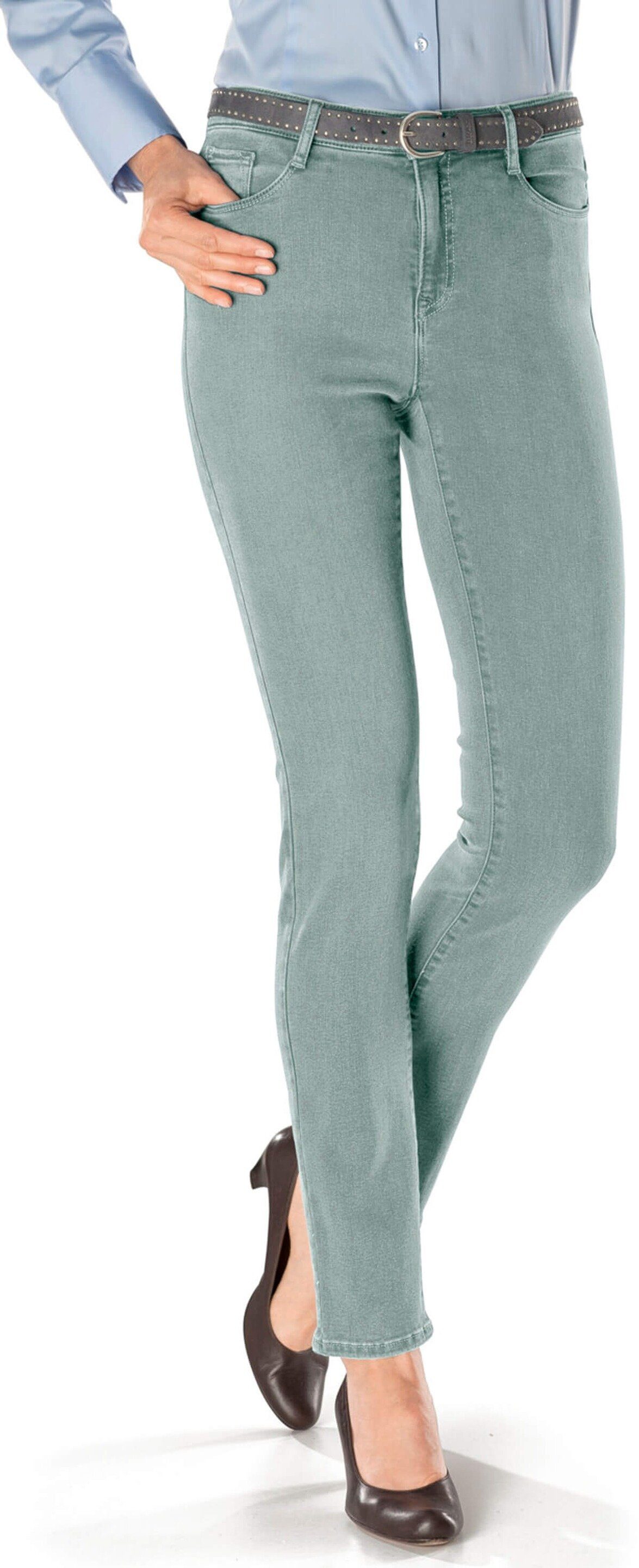 Regular-fit-Jeans Mary salbei Slim Fit 5-Pocket-Form