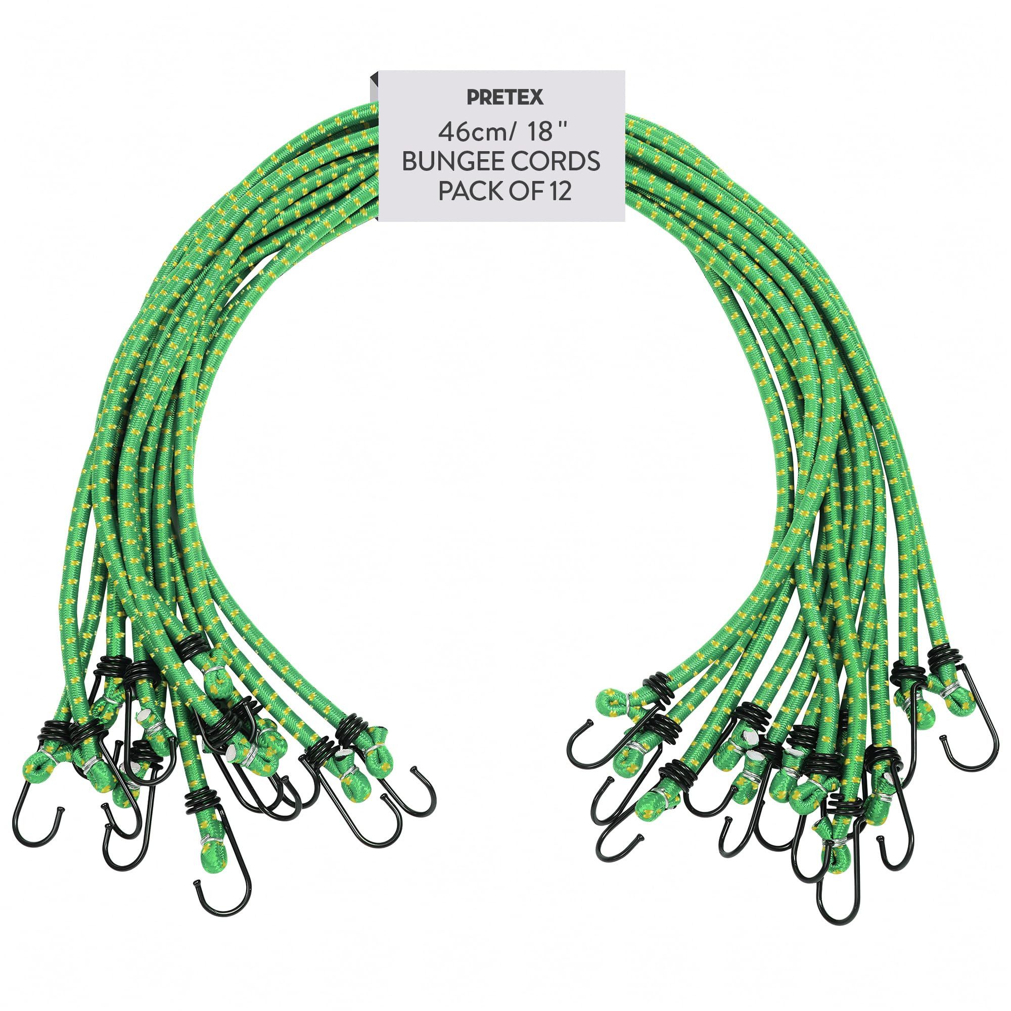 Spanngurt 12er Set Universal Expander Gepäckspanner mit Haken 46 cm lang