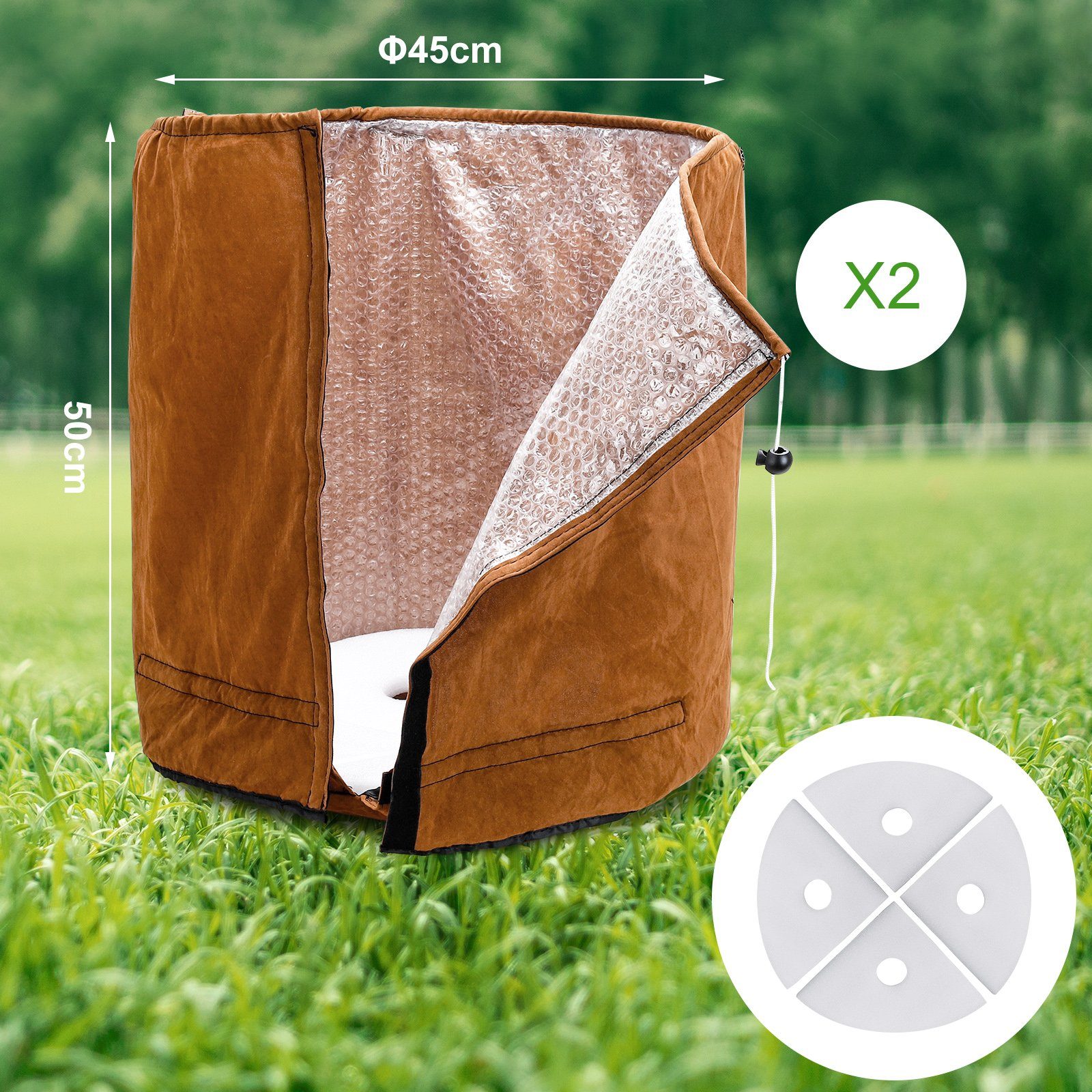 ᐅ Yorbay Pflanzkübel 2 Stücke Thermo Topfschutz 50x45cm Pflanzenschutz