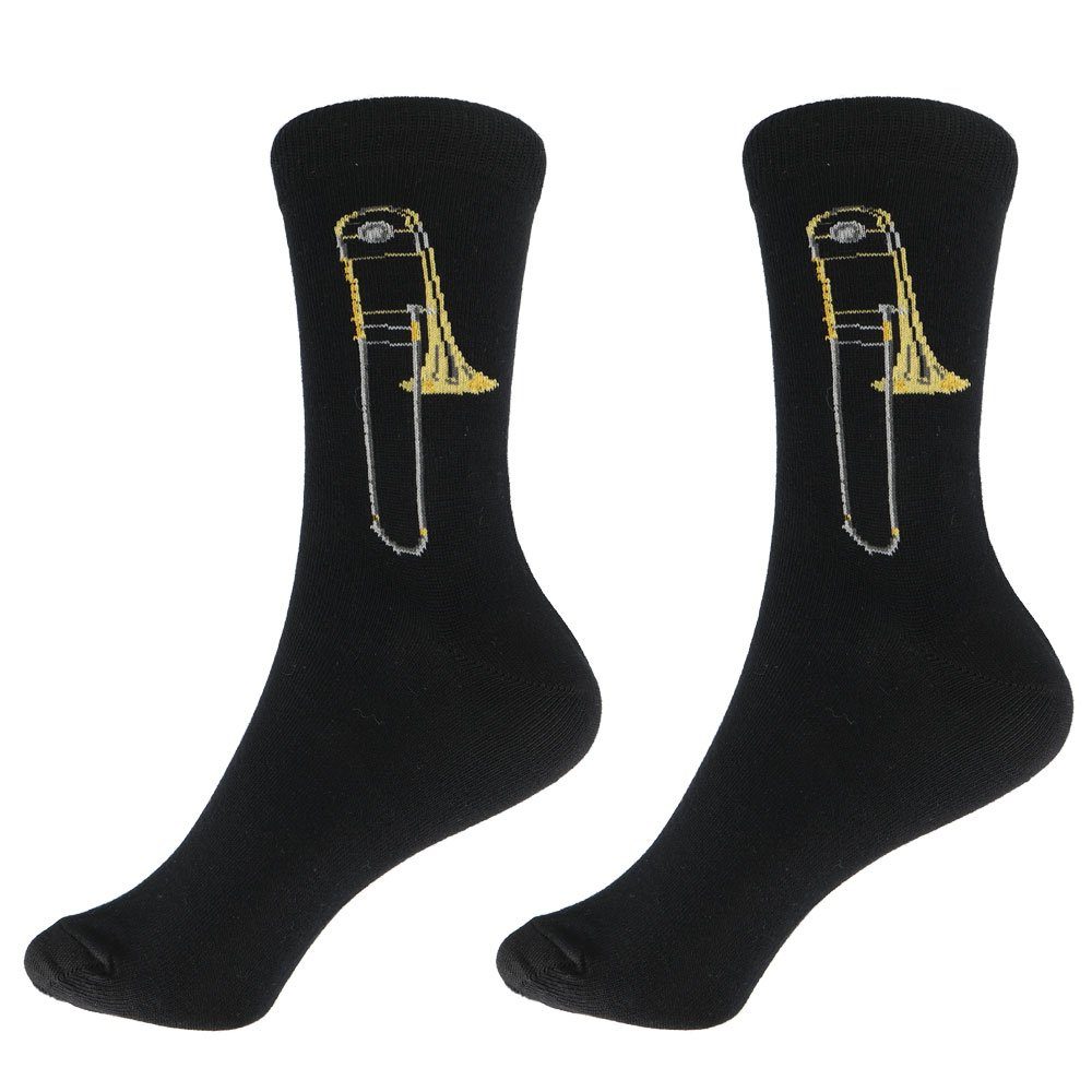 mugesh Freizeitsocken Musik-Socken Posaune für Musiker