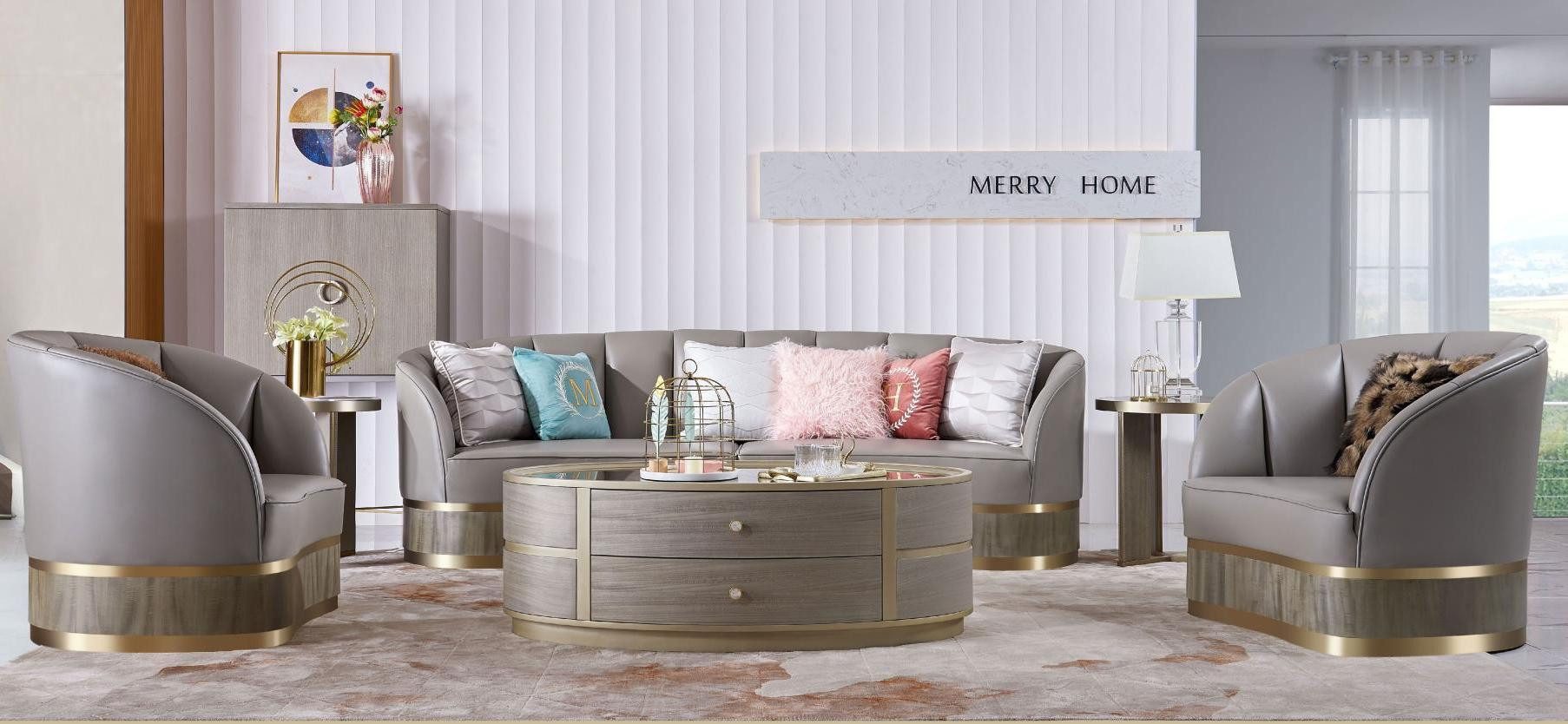 Xlmoebel Polstergarnitur Moderne Designer-Sofagarnitur in elegantem Design und hohem Komfort, (3-tlg., Sofagarnitur 4 + 1 + 1 Sitzer), Hergestellt in Europa