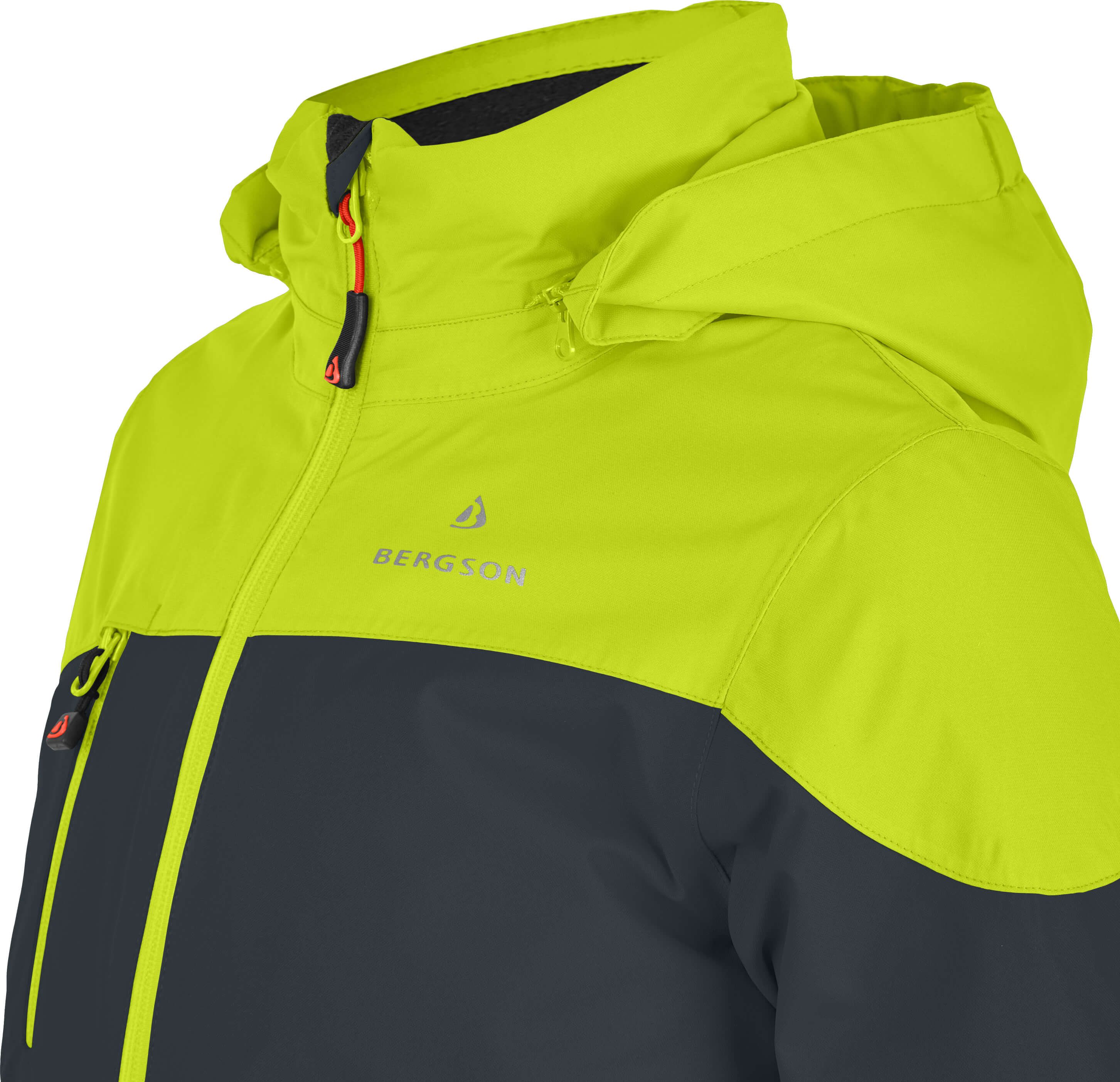 Bergson Skijacke VOLKER neo (maxi) Kinder Skijacke, extra weit für extra viel Spaß im Schnee!, Normalgrö