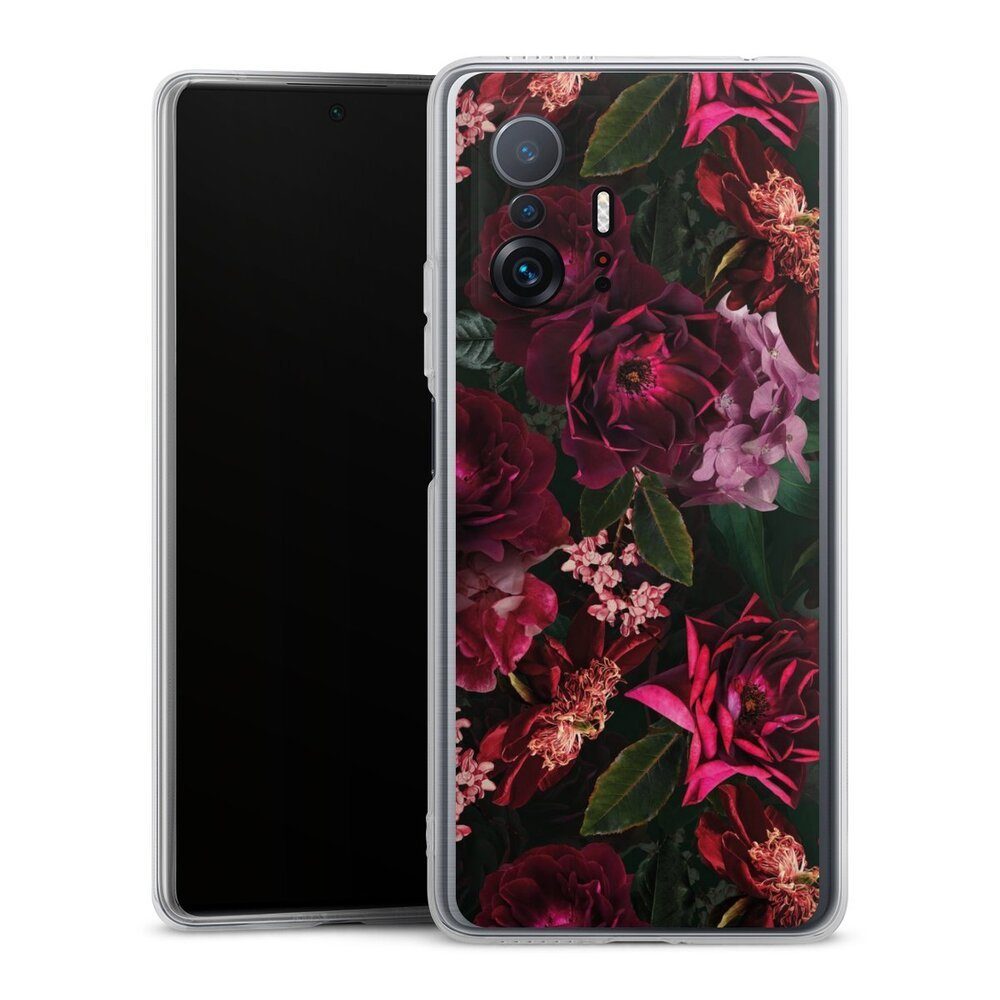DeinDesign Handyhülle Rose Blumen Blüte Dark Red and Pink Flowers, Xiaomi 11T Pro 5G Silikon Hülle Bumper Case Handy Schutzhülle