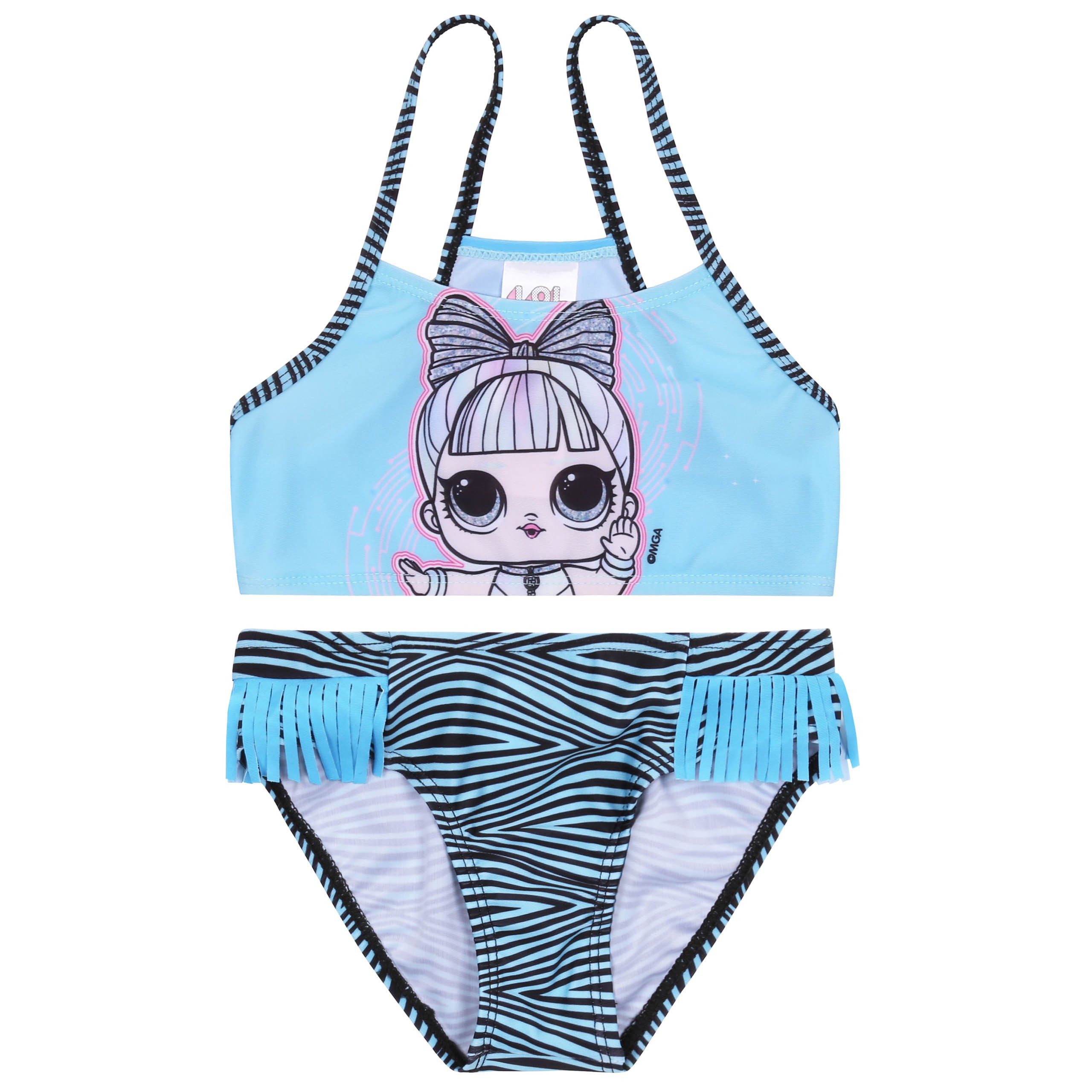 Badekleid Blauer, zweiteiliger Badeanzug für Mädchen LOL SURPRISE 4-5 Jahre