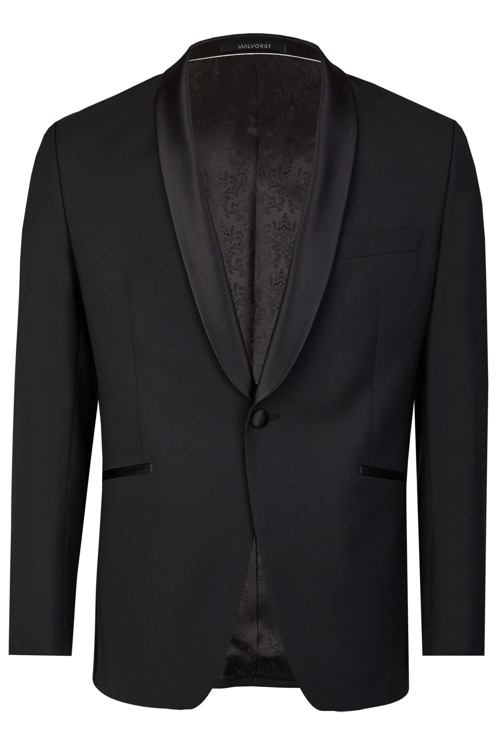 Wilvorst Sakko Wilvorst CLASSICs Herren Smokingsakko Schalkragen Drop8 Schwarz