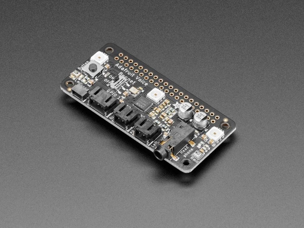 Audio-Board Adafruit Voice Bonnet für Raspberry Pi - Zwei Lautsprecher + zwei