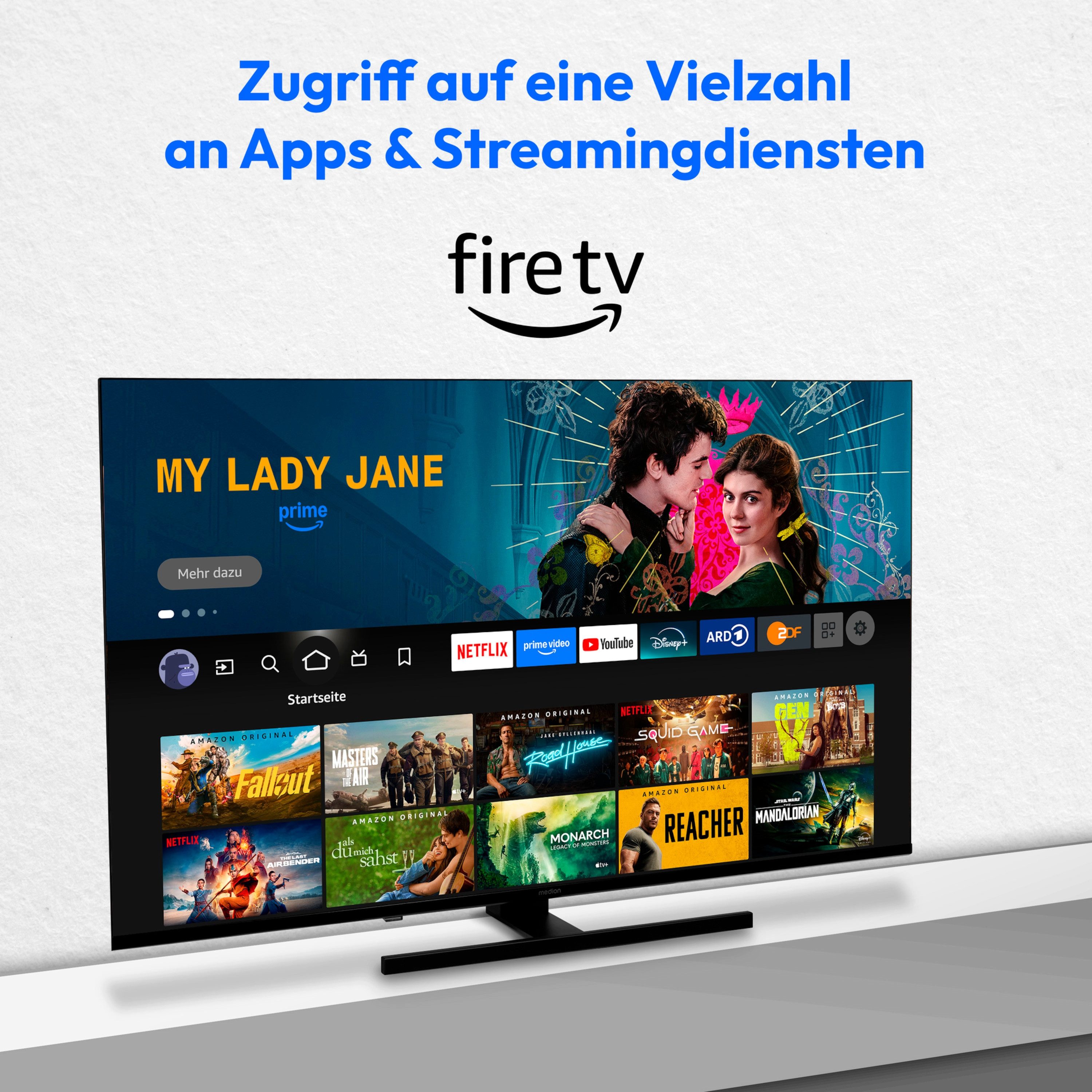 Medion® MD850800 QLED-Fernseher (125.7 cm/50 Zoll, 4K Ultra HD, Smart-TV, Dolby Vision, Dolby Atmos, Netflix, HBO Max, Prime Video, Disney+, WOW)